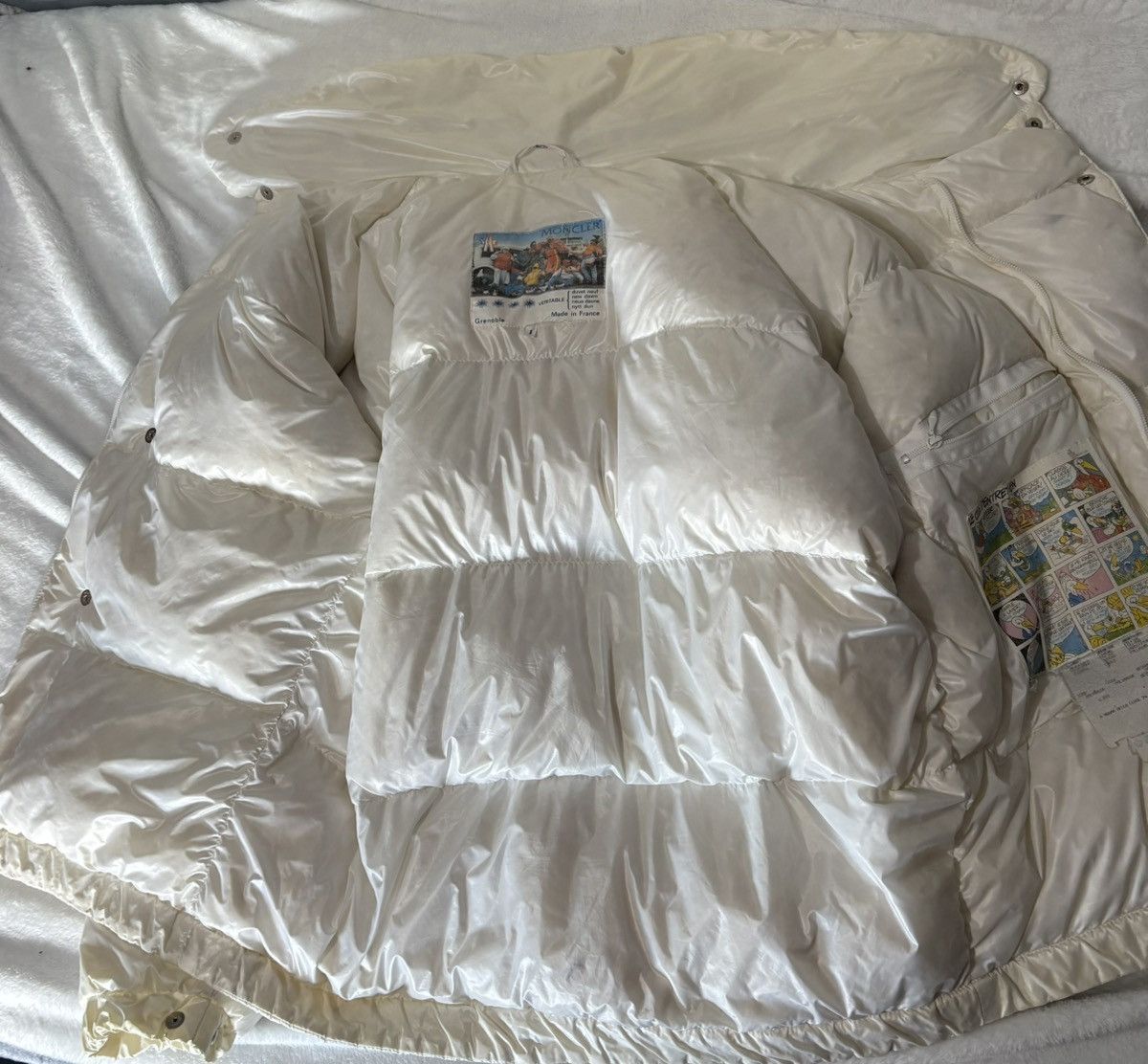 Moncler Grenoble Extremely Rare 1970s Vintage Moncler Grenoble White Jacket Size US S / EU 44-46 / 1 - 1 Thumbnail