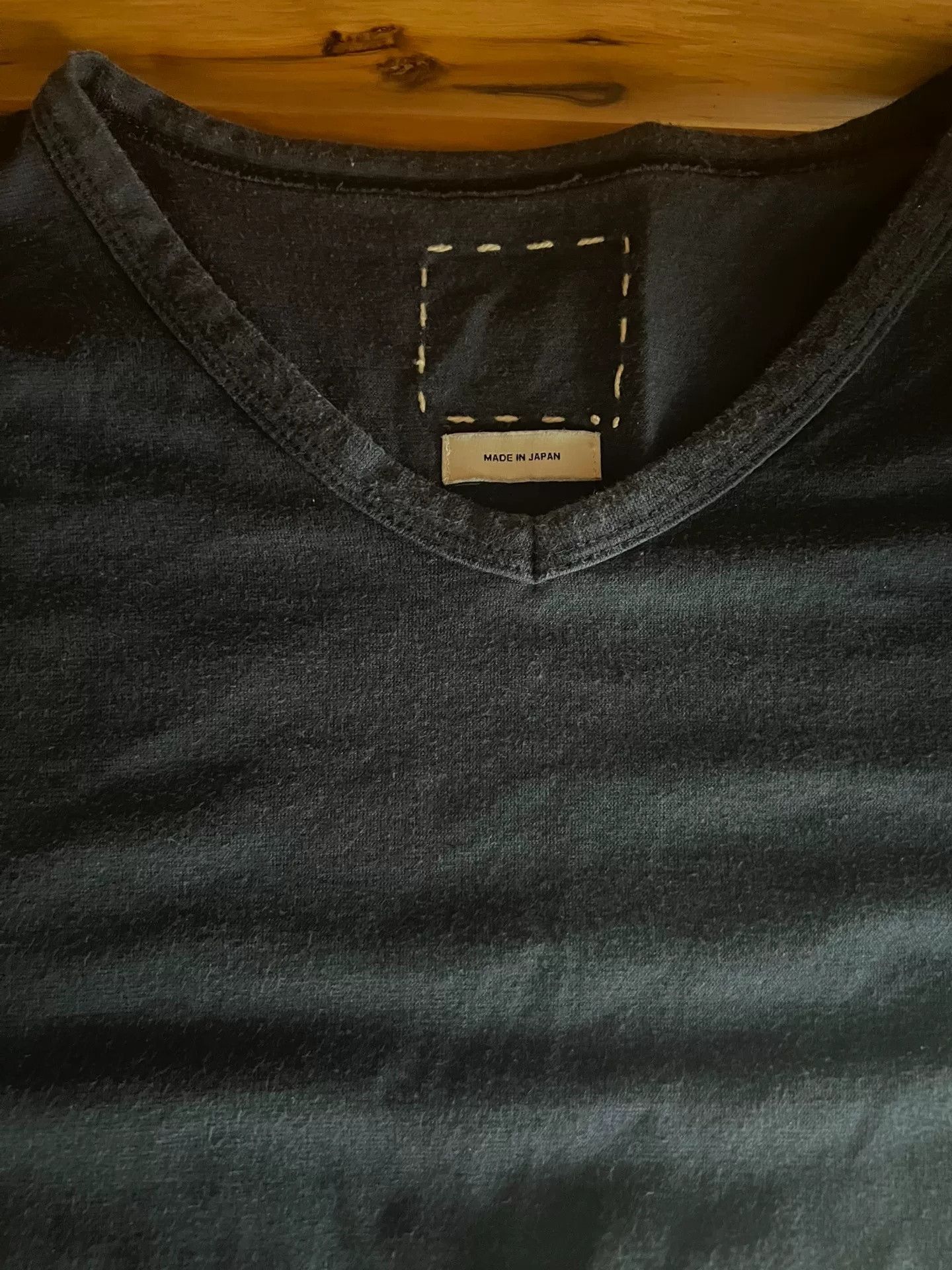 Visvim visvim Indigo V-Neck Short Sleeve T-Shirt Size US M / EU 48-50 / 2 - 5 Thumbnail