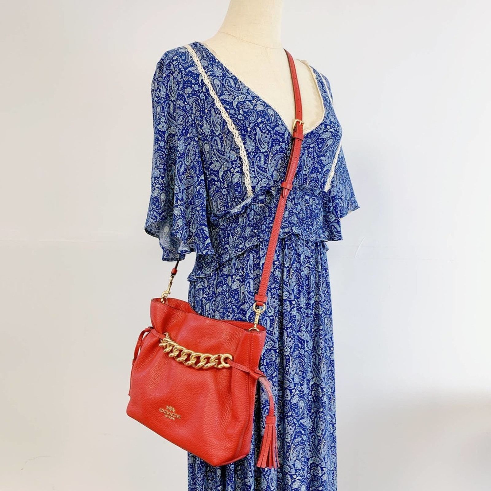 Coach Coach CE555 Andy Crossbody In Gold/Red Apple Size ONE SIZE - 2 Thumbnail