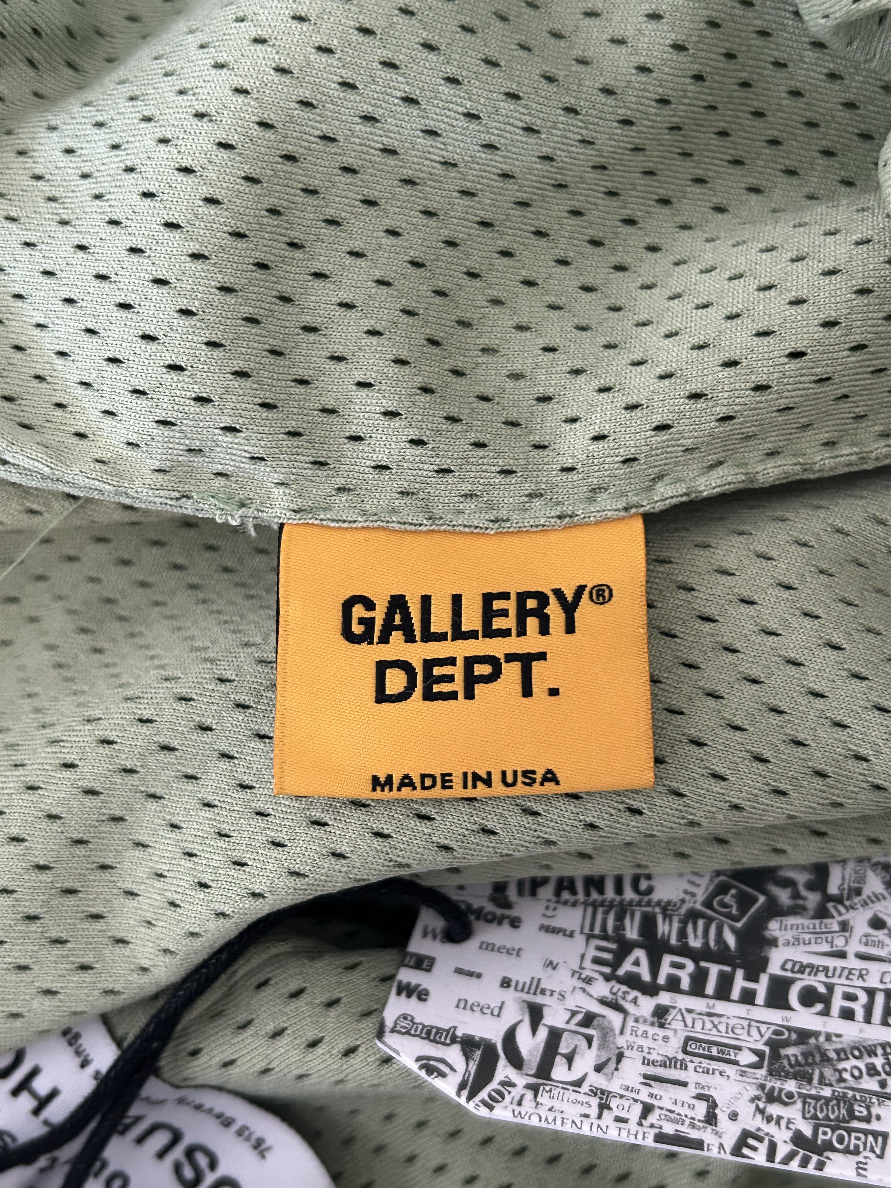 Gallery Dept. Gallery Dept Green & Black French Logo Mesh Shorts Size US 28 / EU 44 - 4 Thumbnail