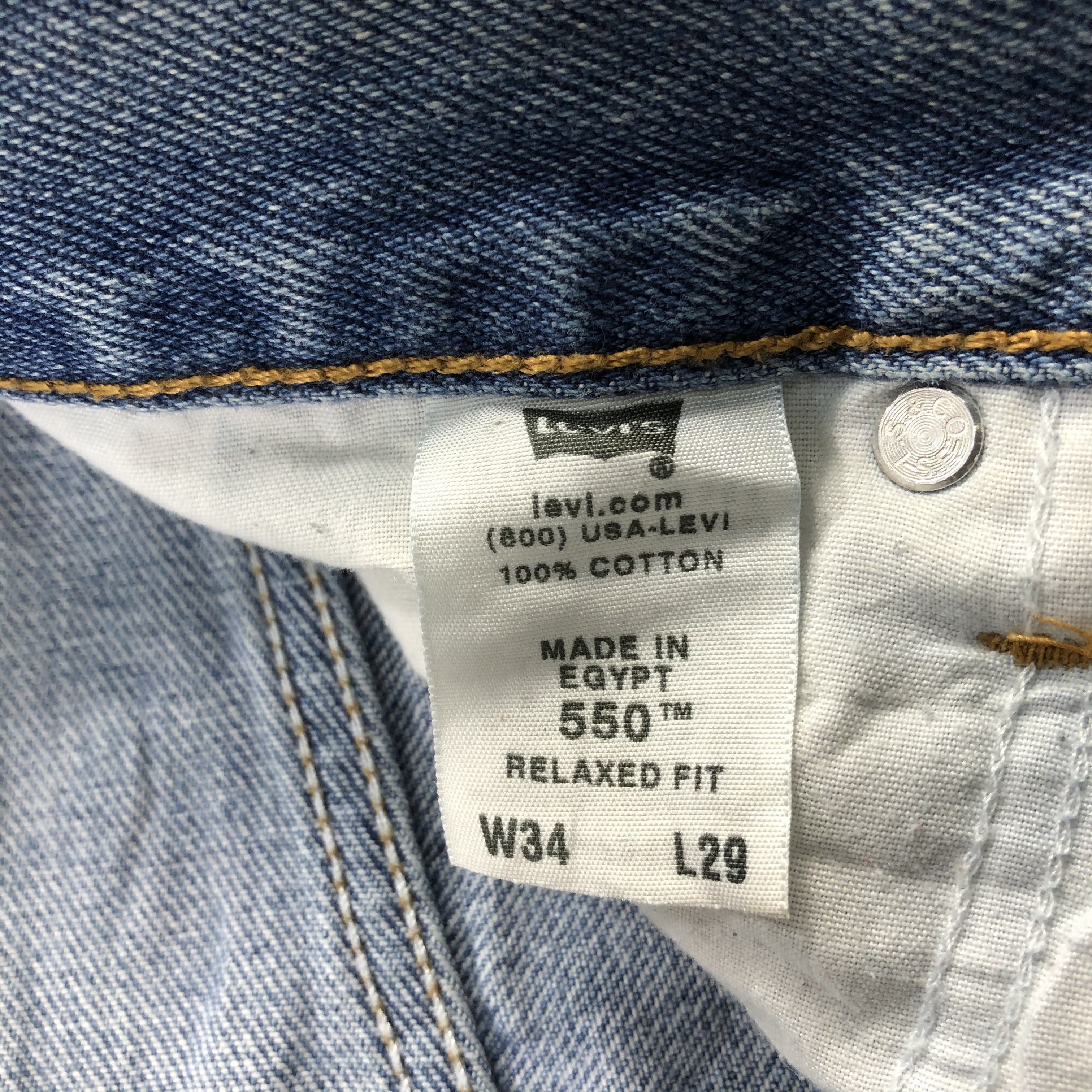 Levi's Rusty Vintage Levis Jeans Lot 550 Faded Blue Denim-J1001 Size US 36 / EU 52 - 9 Thumbnail