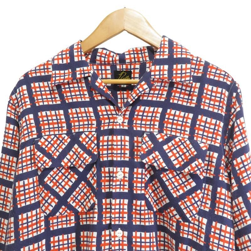Needles Shirt Cut Off Bottom Checkered Orange Size US S / EU 44-46 / 1 - 3 Thumbnail