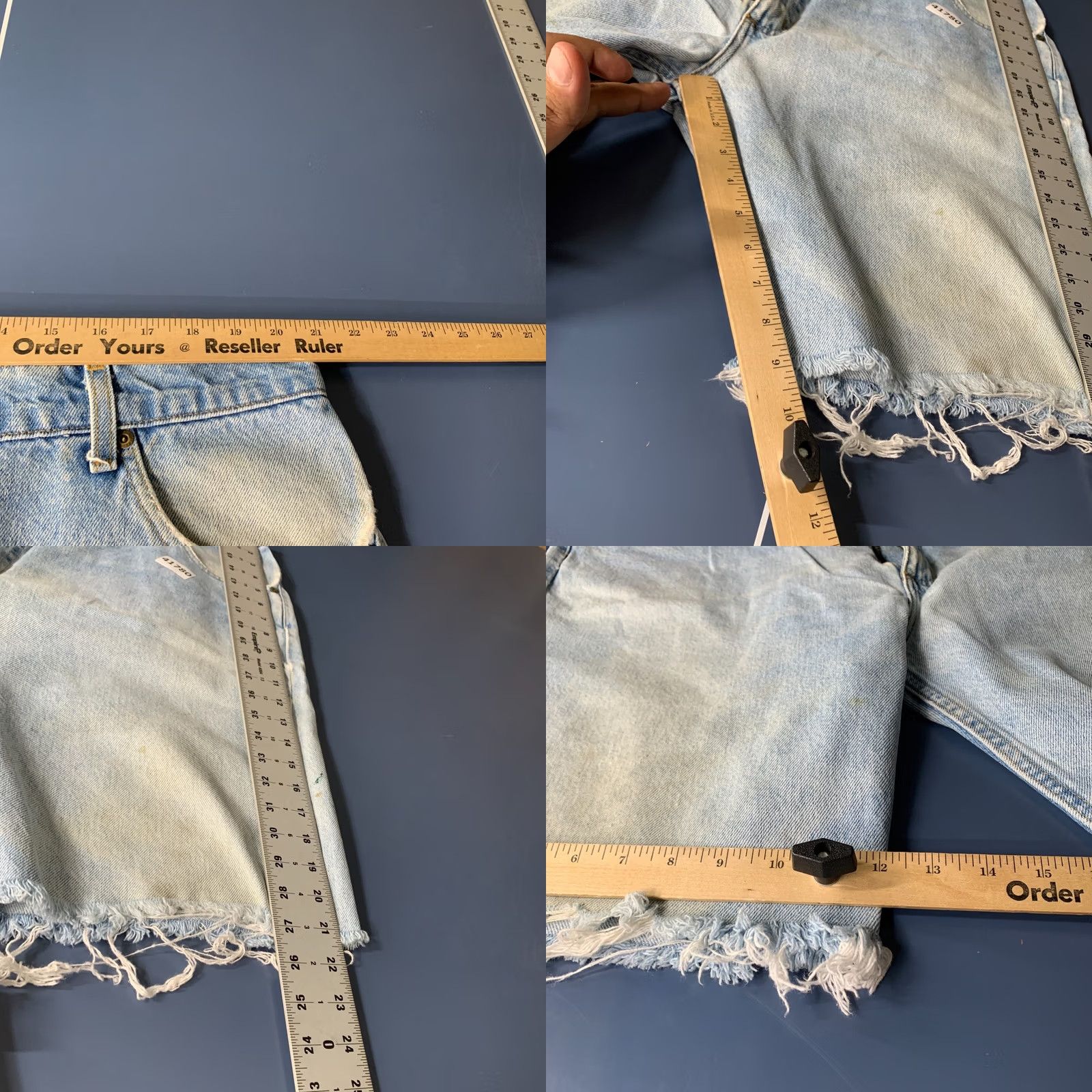 Carhartt VINTAGE Carhartt Shorts Denim Bermuda Mens 44x32 Light Wash Distress 10 in Inseam 5-Pocket Blue Baggy Casual Workwear Size US 44 / EU 60 - 9 Thumbnail