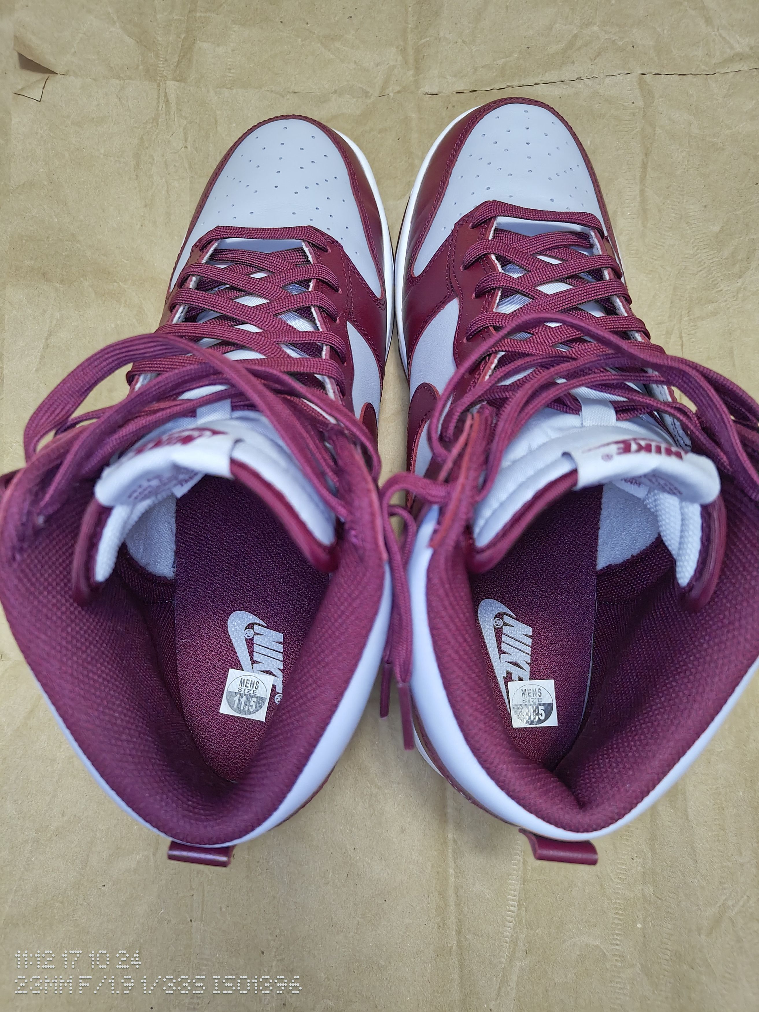 Nike Nike Dunk High Retro Dark Beetroot Size US 11.5 / EU 44-45 - 2 Thumbnail