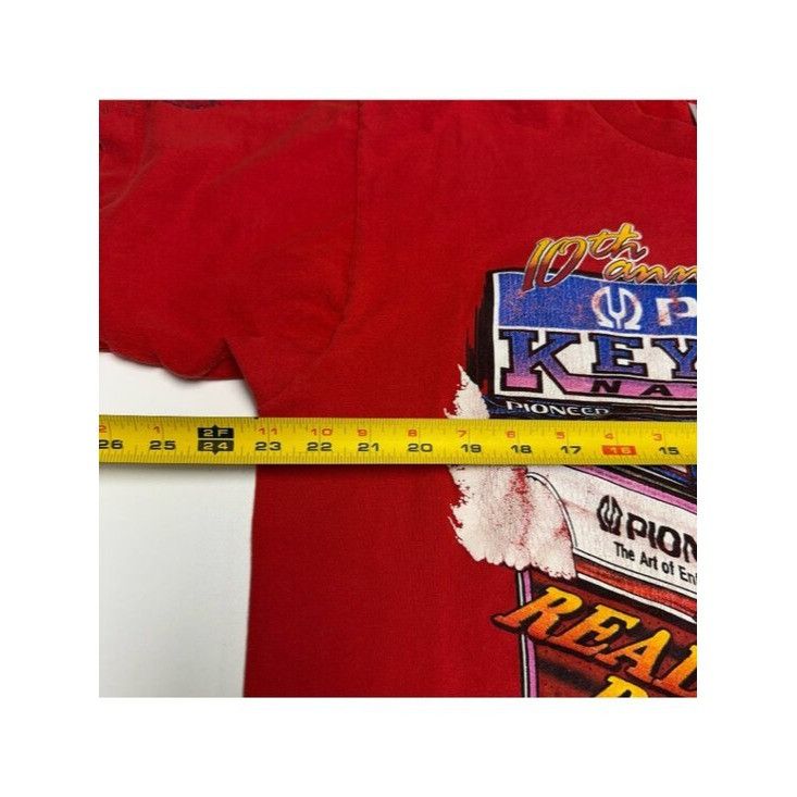 Vintage Vintage 90s NHRA Drag Racing T Shirt Mens XL Red Single Stit Size US XL / EU 56 / 4 - 8 Thumbnail
