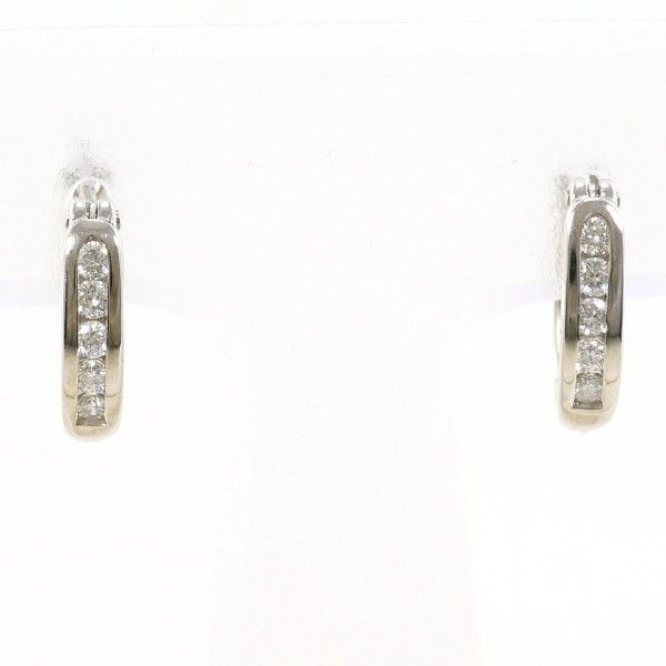 Luxuness Pt900 Platinum Diamond Earrings Jewelry Metal Earrings in Silver, Women's