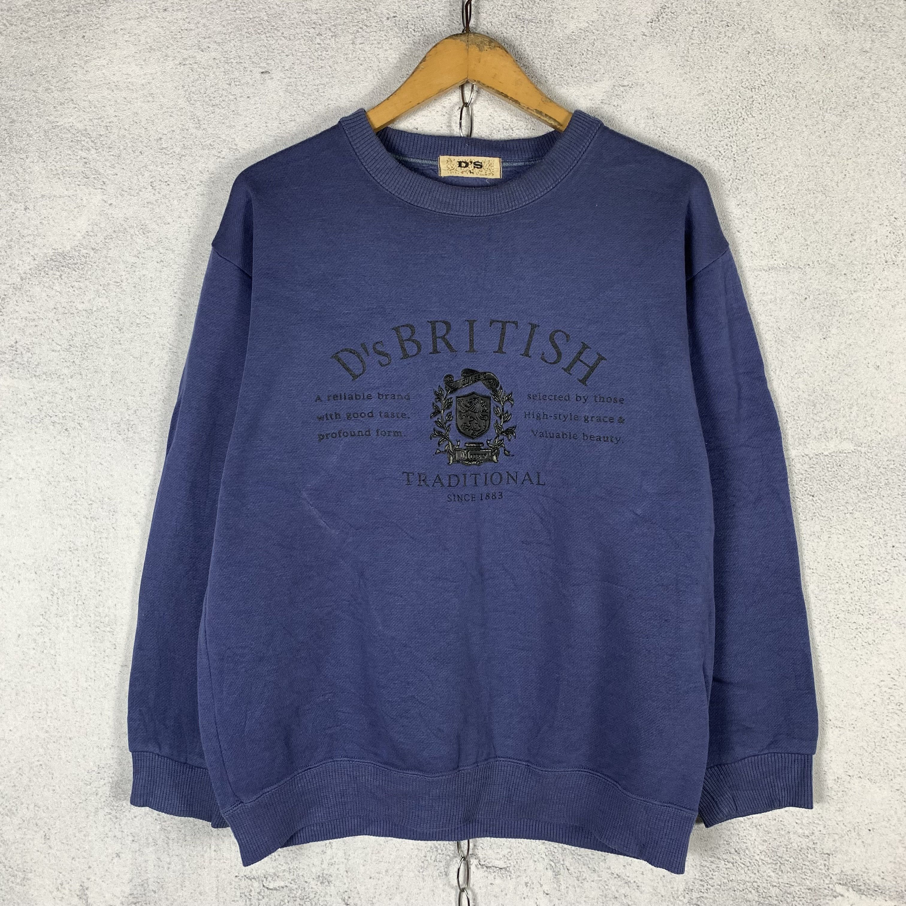Vintage Vintage 90s D's British Traditional Sweatshirt Crewneck Size US M / EU 48-50 / 2 - 1 Thumbnail