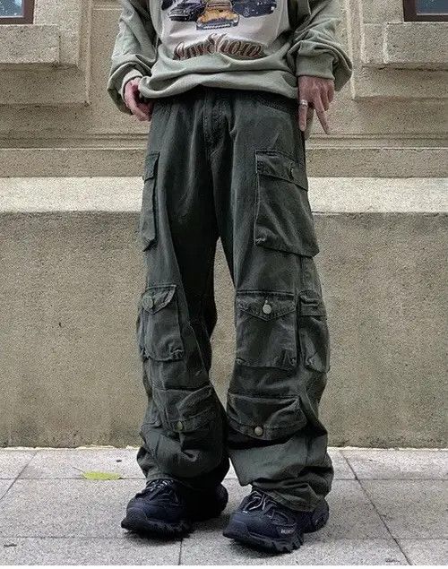 Japanese Brand Minami x Kaori Utility grunge multi pocket cargo pants Size US 28 / EU 44 - 3 Thumbnail