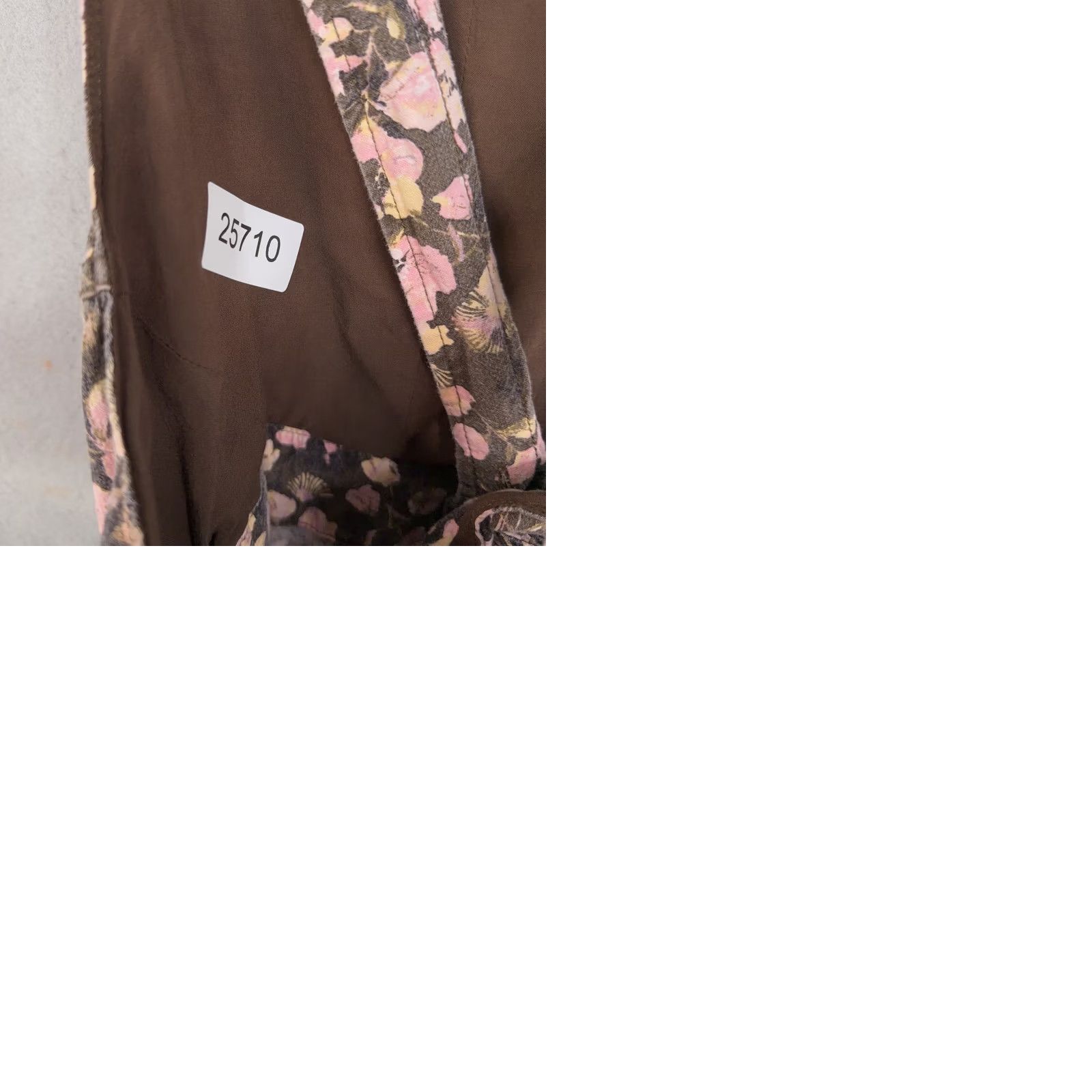 Free People Free People Dress Womens 2 Brown Pink Floral Linen Blend Mini Overall Jumper Dress Size XS / US 0-2 / IT 36-38 - 9 Thumbnail