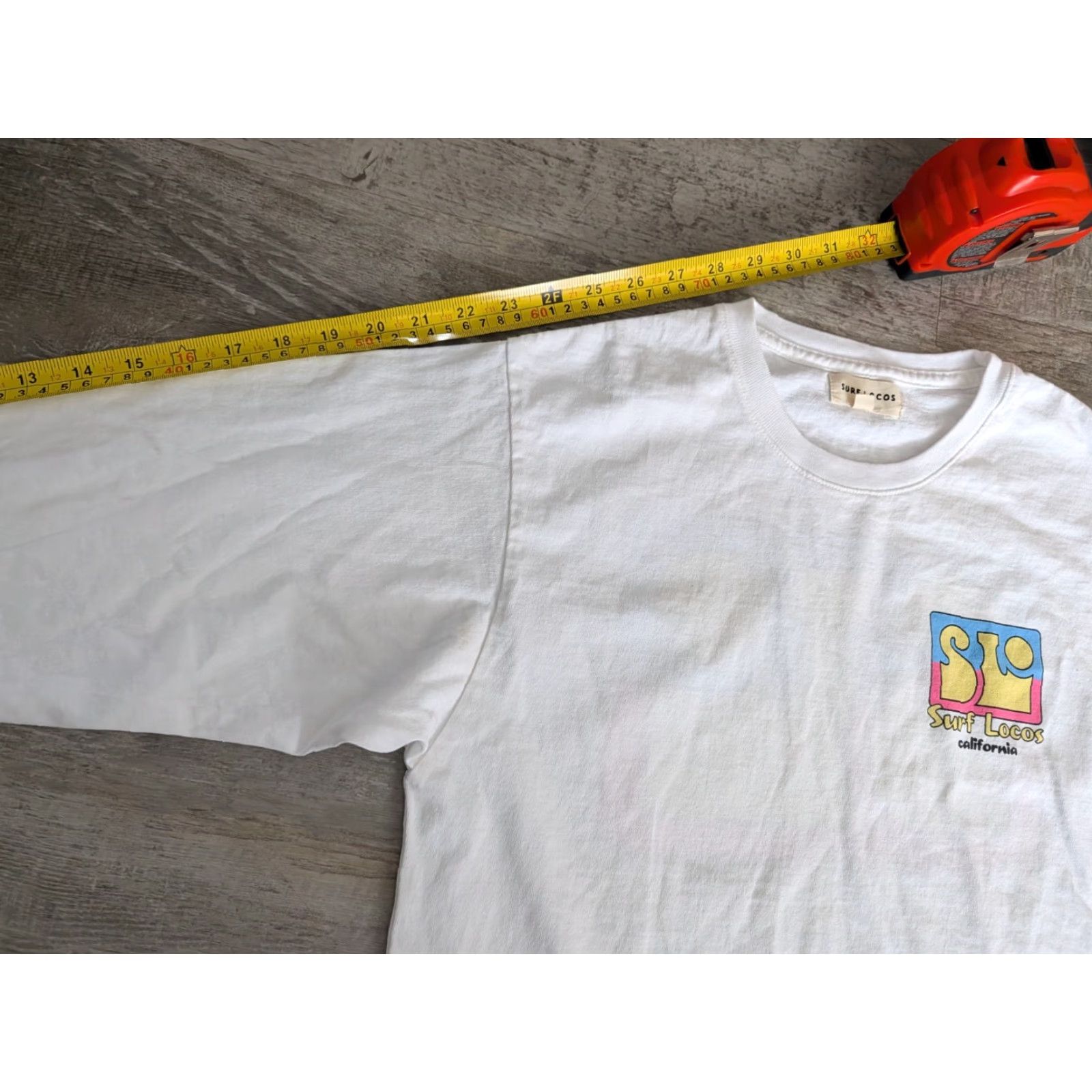 Doublet Surf Locos White Long Sleeve Mens Double-Sided Tee Shirt S Small USA Made Size US S / EU 44-46 / 1 - 7 Thumbnail