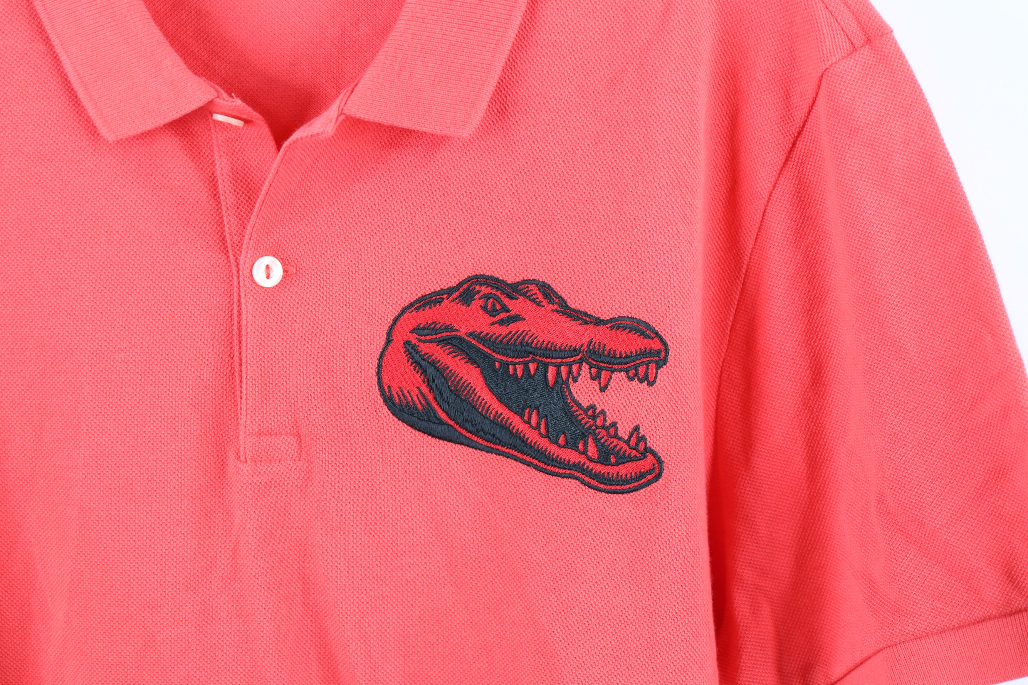 Lacoste × Vintage Lacoste Big Croc Logo Collared Golf Polo Shirt Salmon Pink Size US XL / EU 56 / 4 - 4 Thumbnail