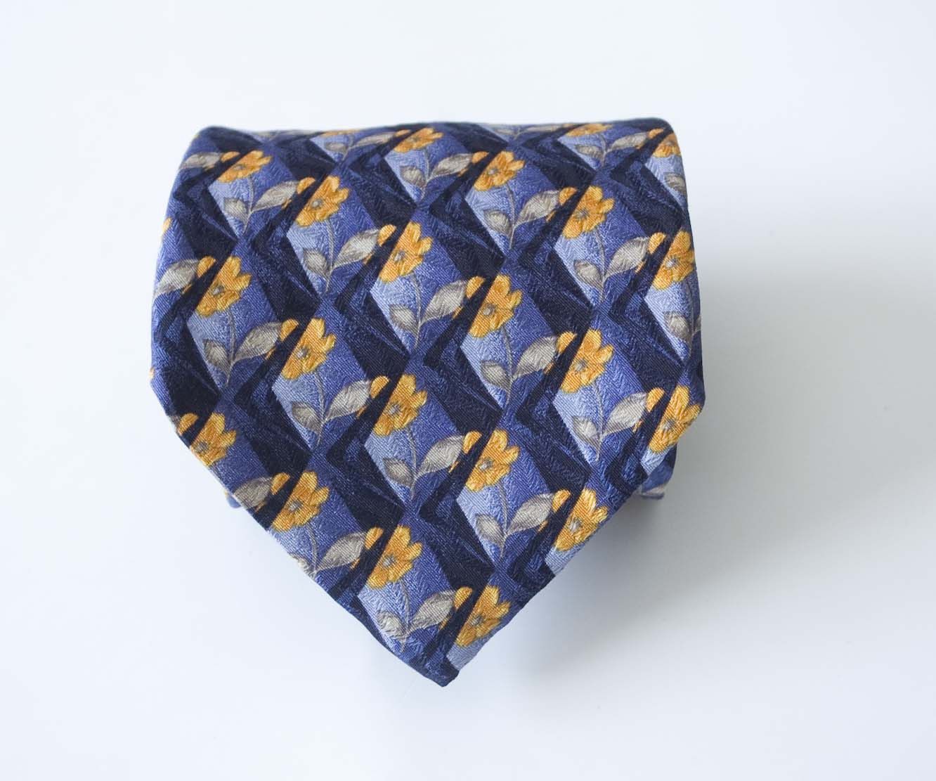 Altea Altea Milano Tie 100% Silk Made in Italy Floral Size ONE SIZE - 1 Thumbnail