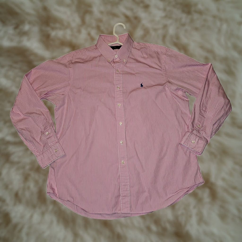 Ralph Lauren Ralph Lauren Shirt Mens XL Pink Button Down Men LongSleeve Striped Preppy Blue Pony Size US XL / EU 56 / 4 - 1 Thumbnail