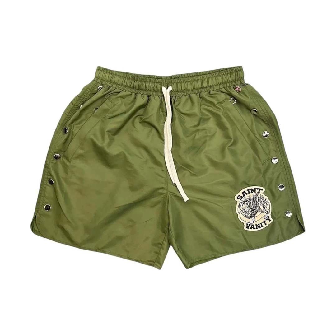 Saint Vanity Nylon Shorts Olive Green Size US 30 / EU 46 - 1 Preview