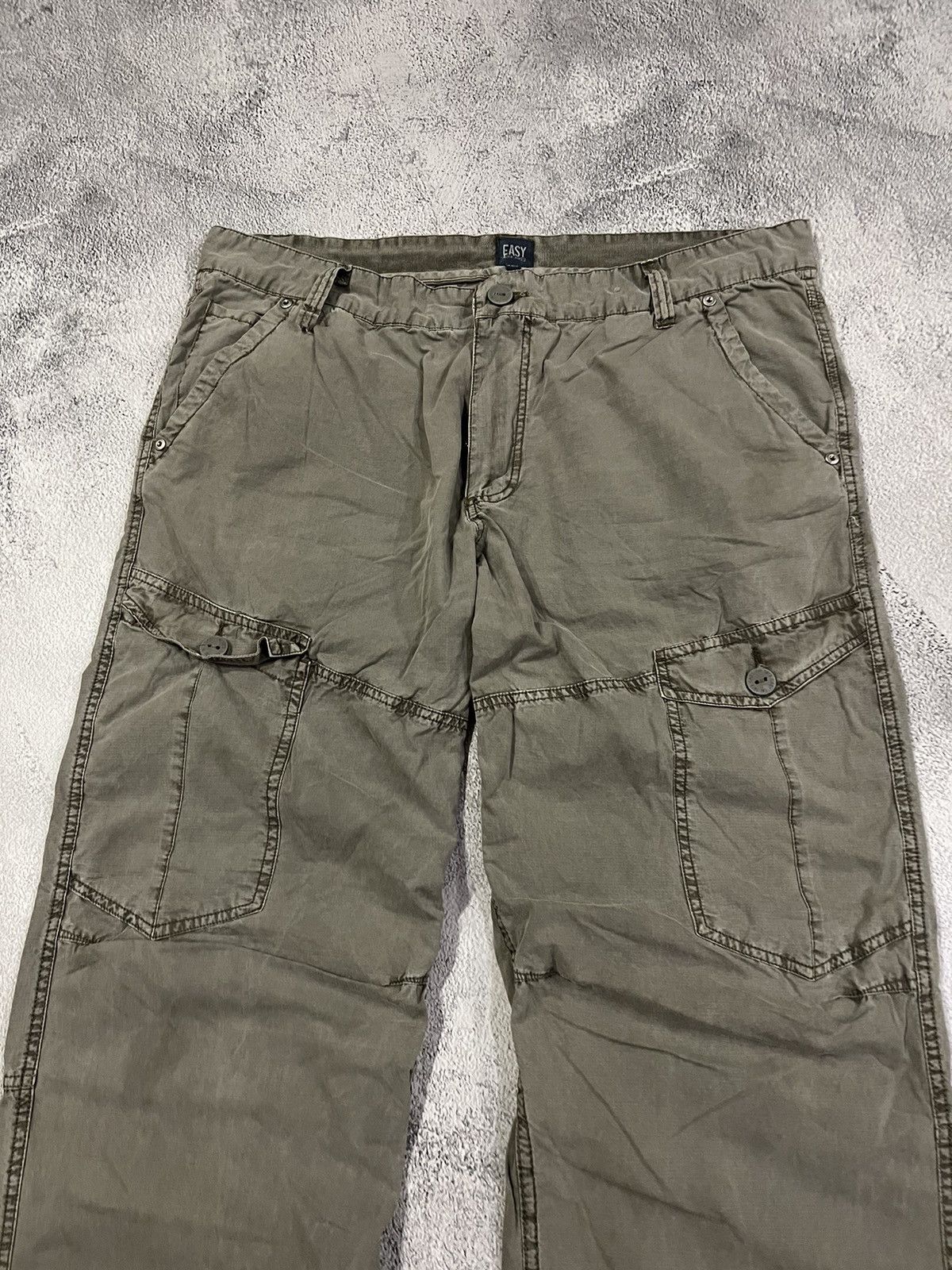 Vintage Vintage Y2k Cargo Multi Pocket Avant Garde Olive Pants 00’s Size US 40 / EU 56 - 5 Thumbnail