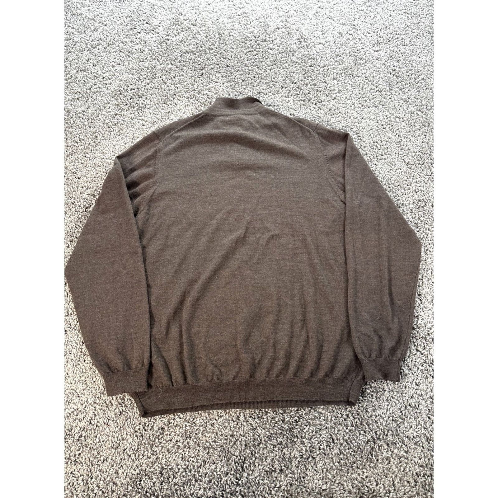 Eddie Bauer Eddie Bauer Sweater Mens XLT Brown Merino Wool Pullover Knit Lightweight Men’s Size XLT Short Details: Collared Neck Size US XL / EU 56 / 4 - 5 Thumbnail