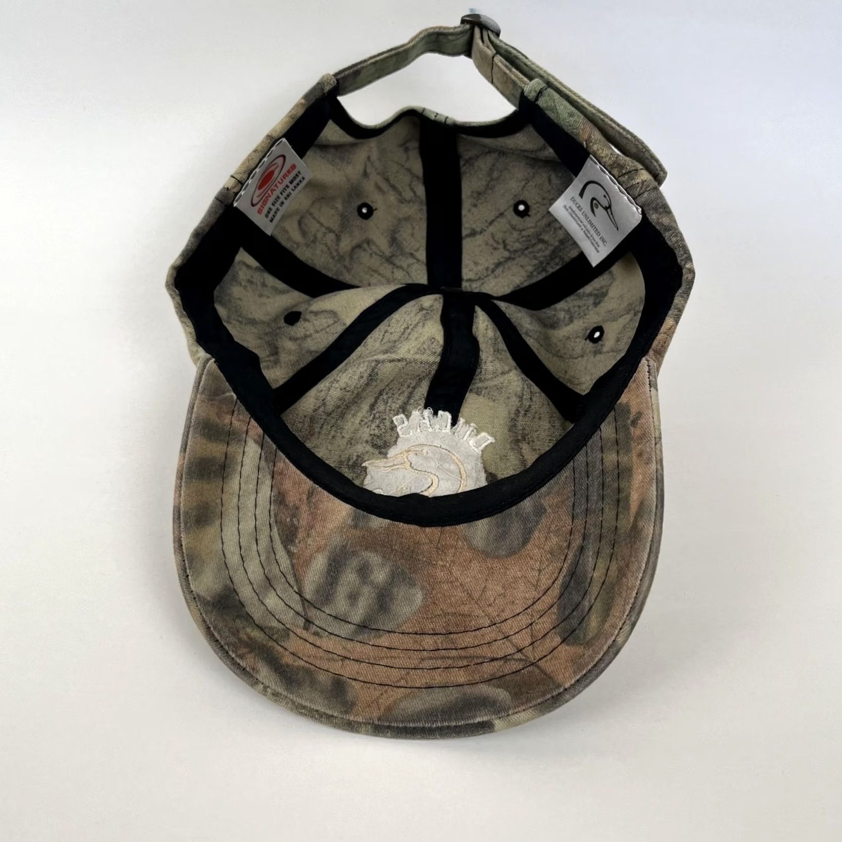 Vintage Ducks Unlimited Hat Cap Strap Back One Size Mens Brown Camo Hunting Outdoor Size ONE SIZE - 7 Thumbnail