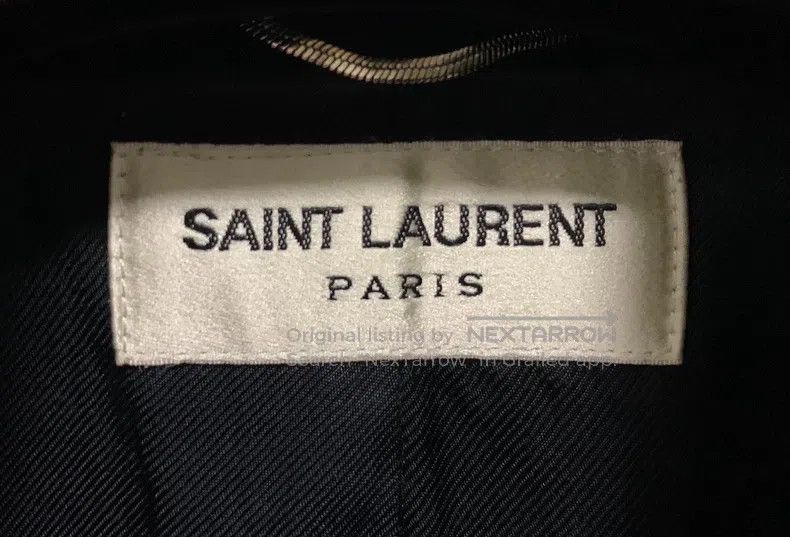 Saint Laurent Paris Saint Laurent Paris Original Deep Blue Wool Patchwork Base Size US L / EU 52-54 / 3 - 3 Thumbnail
