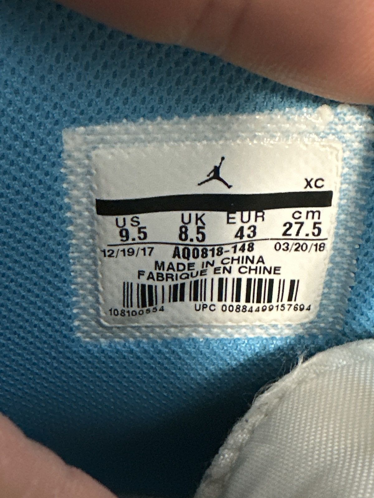 Off-White AIR JORDAN 1 x OFF-WHITE UNC Size US 9.5 / EU 42-43 - 8 Thumbnail