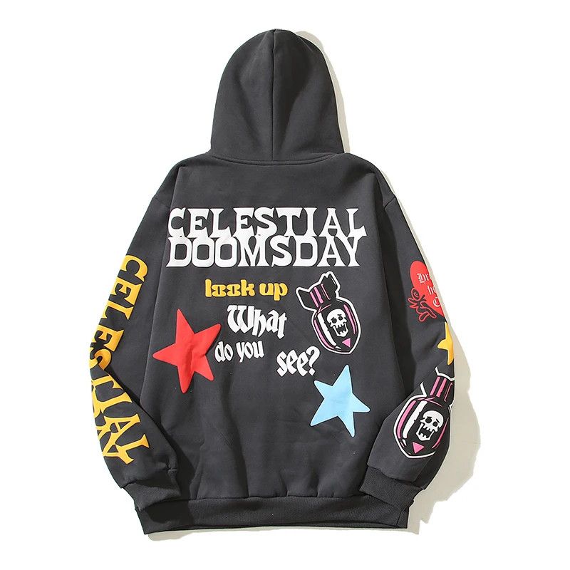 Japanese Brand Graffiti Stars Letter Foam Baggy Fleece Hoodies Size US XXL / EU 58 / 5 - 2 Thumbnail