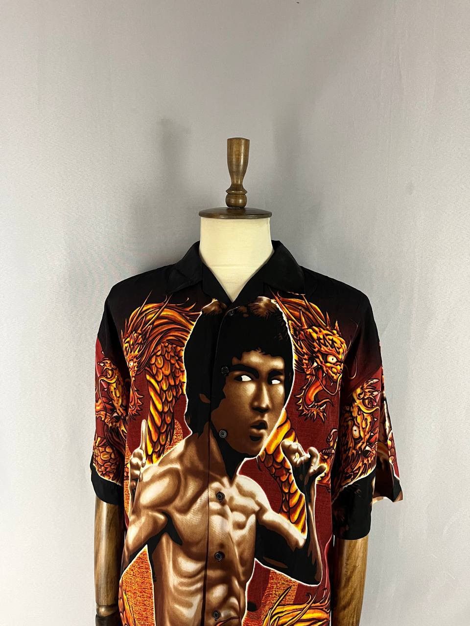 Vintage Bruce Lee Shirt Vintage 1990s Size US L / EU 52-54 / 3 - 2 Thumbnail