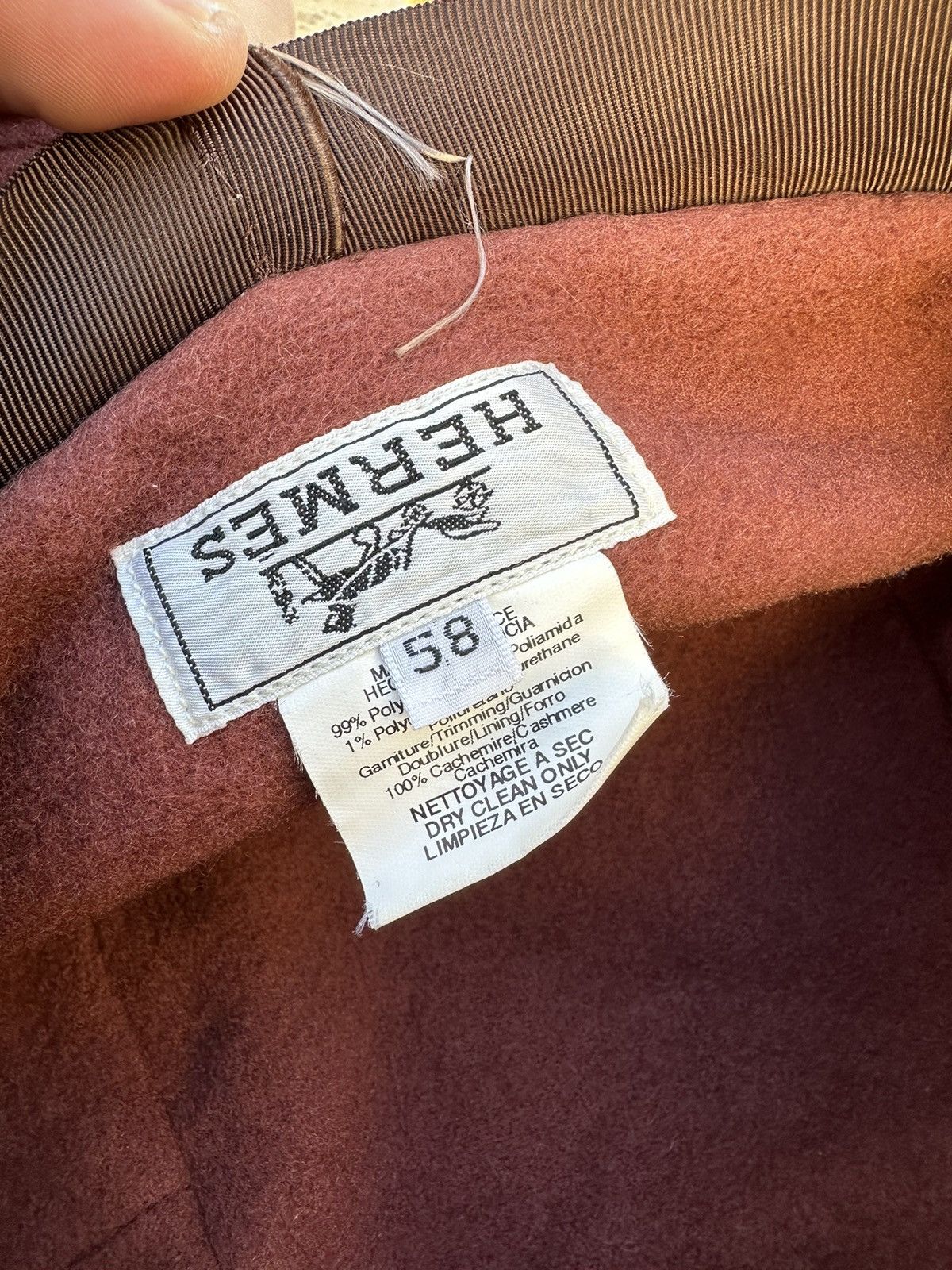Hermes Hermes Dark Olive Panama Hat Nylon 58 size Size ONE SIZE - 6 Thumbnail