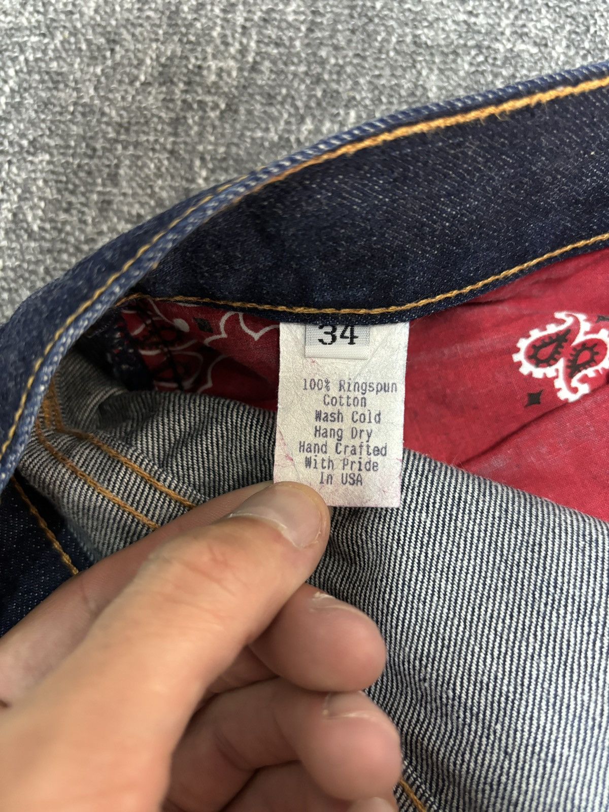 Left Field Nyc × Vintage Left Field NYC American Workwear Greaser Jeans Mens Size 34 Size US 34 / EU 50 - 11 Thumbnail