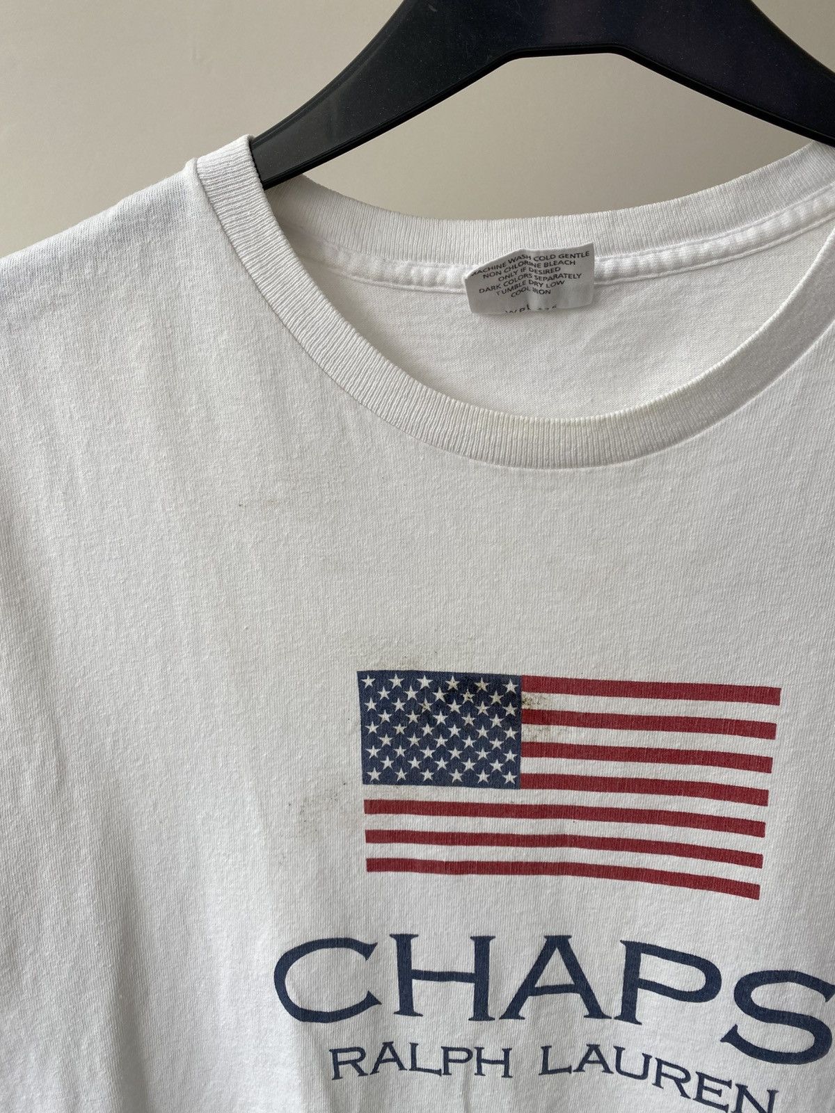Chaps Ralph Lauren × Polo Ralph Lauren × Vintage Vintage 90s CHAPS RALPH LAUREN american flag printed tee Size US L / EU 52-54 / 3 - 10 Thumbnail