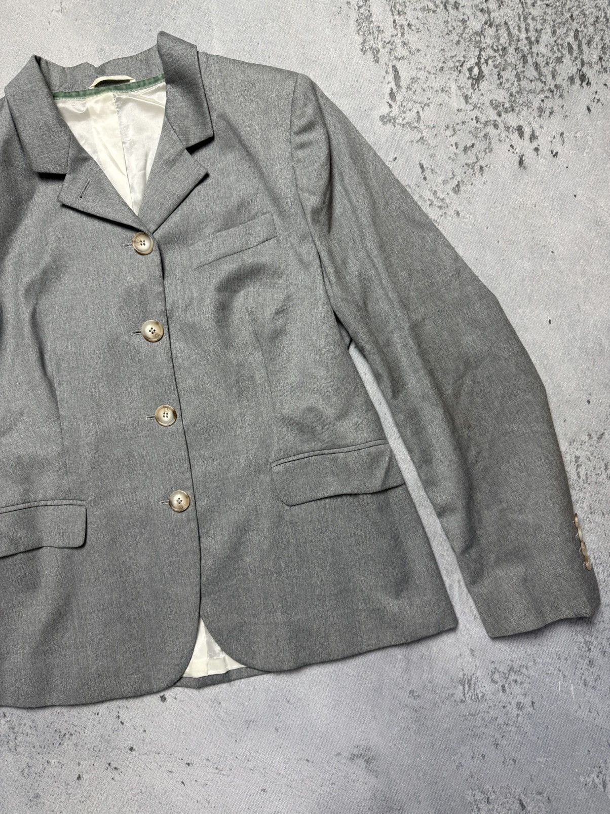 Luciano Barbera Luciano Barbera Womens Wool Casual Blazer Made In Italy Lux Size L / US 10 / IT 46 - 3 Thumbnail