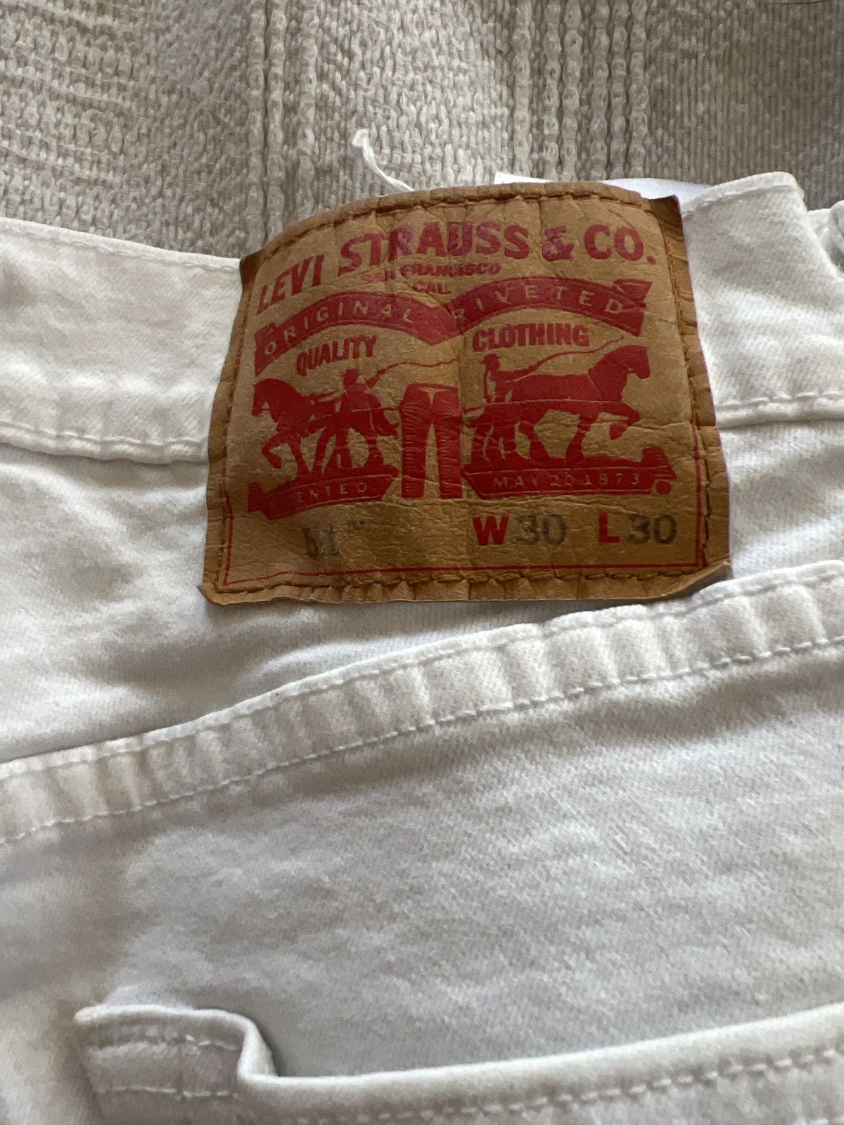Levi's Levis 511 30x30 White Denim Size US 30 / EU 46 - 1 Thumbnail