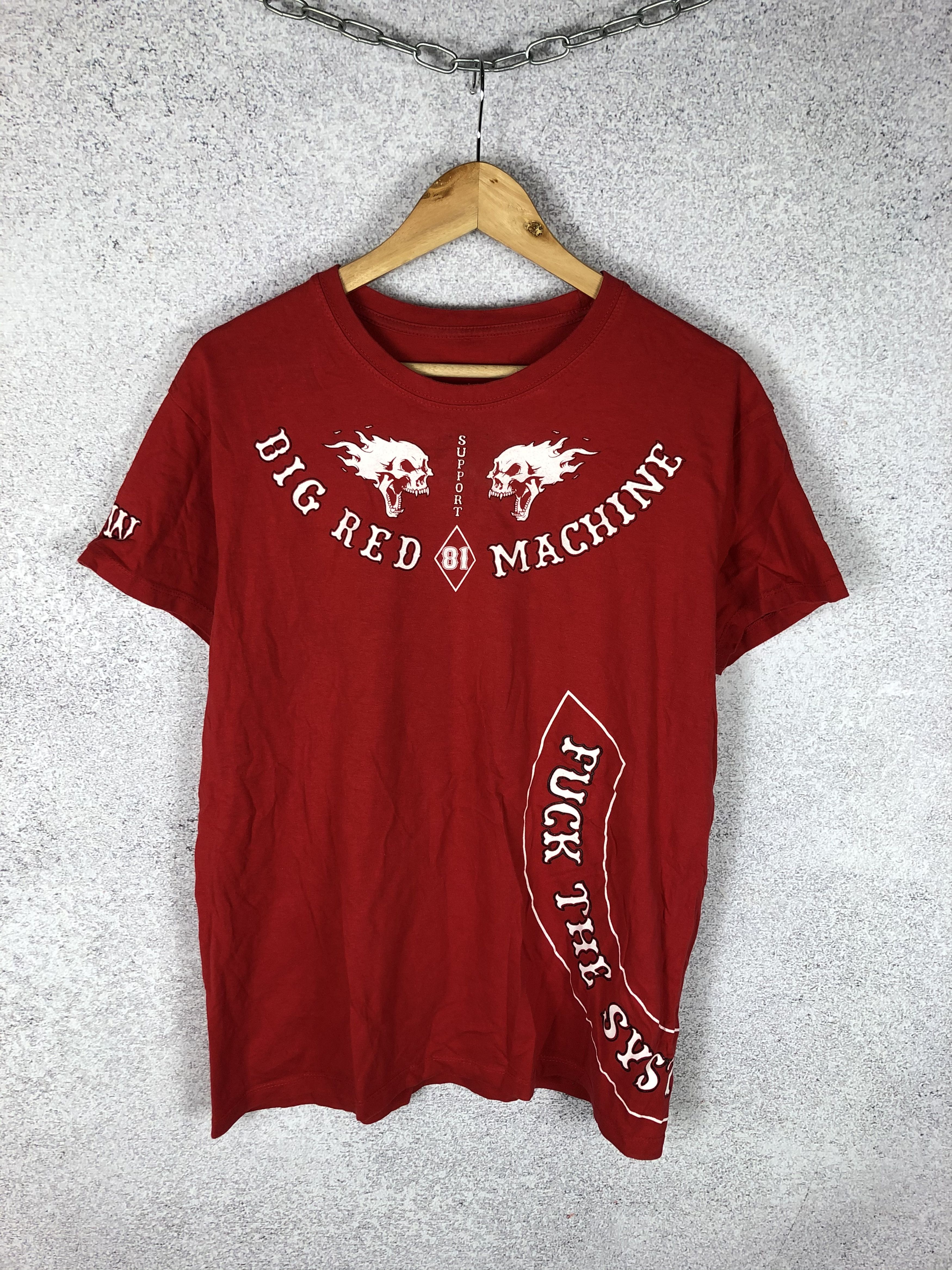 Band Tees Vintage The Big Red Machine Support81 Hells Angels Tee Shirt Size US M / EU 48-50 / 2 - 1 Thumbnail