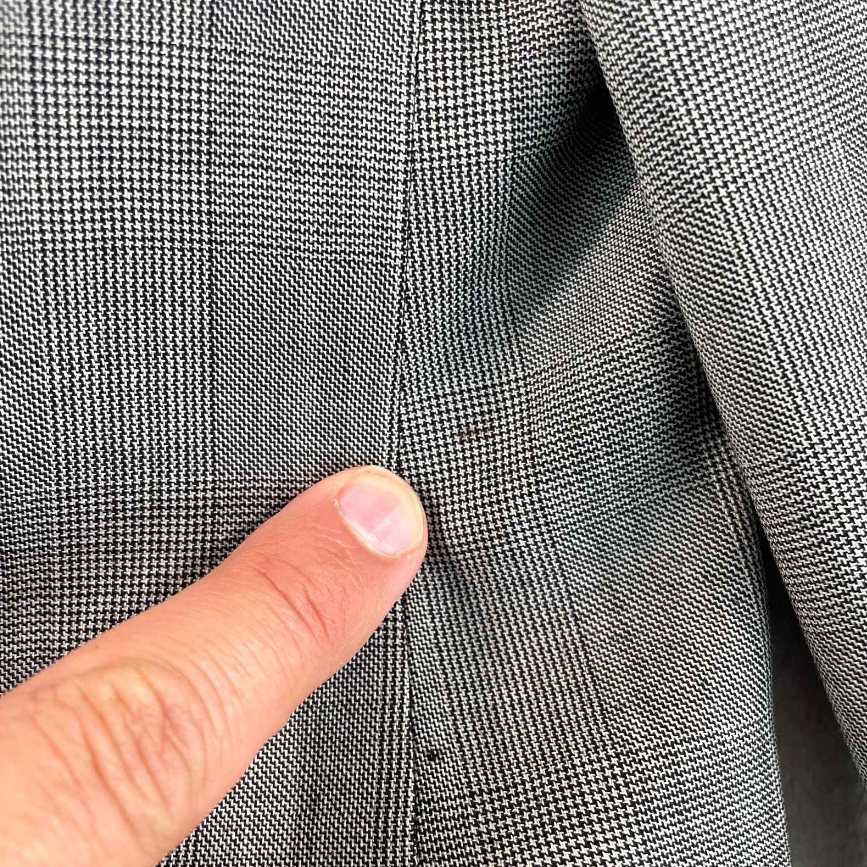 Brooks Brothers VINTAGE Brooks Brothers x Loro Piana Suit Men Glen Check 100% Wool Gray 44L 36x33 | 2 Piece Three-Button Single-Breasted Notch Long Wool Mens Size 44R - 6 Thumbnail