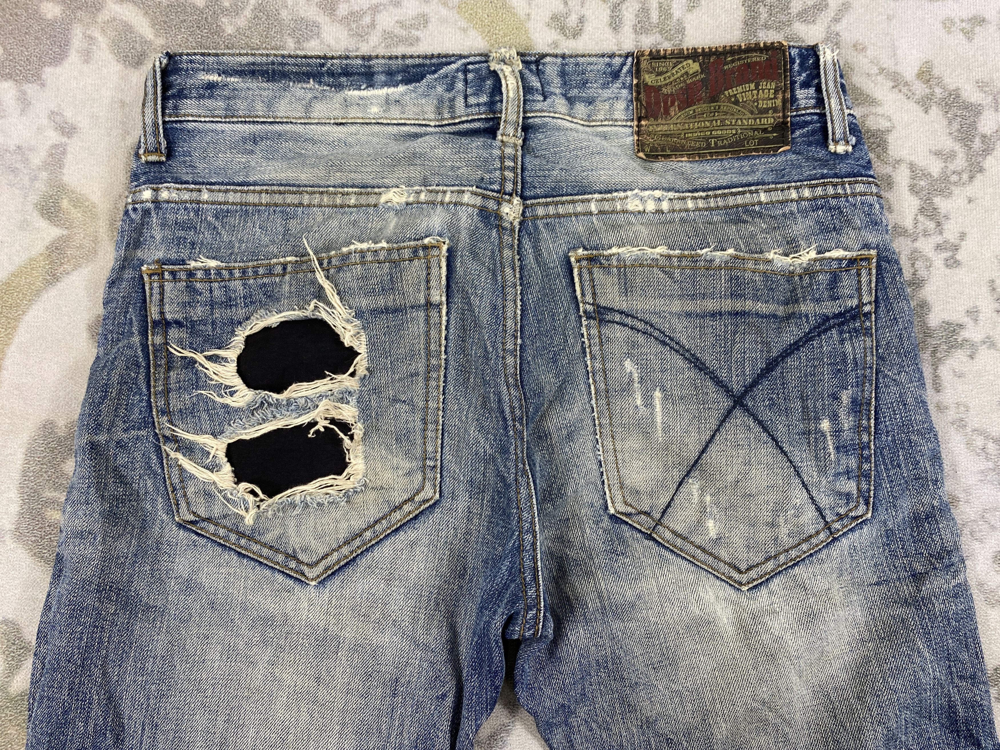 If Six Was Nine Vintage DPSR Distressed Blue Jeans 33x31.5 Denim- JN3797 Size US 33 - 4 Thumbnail