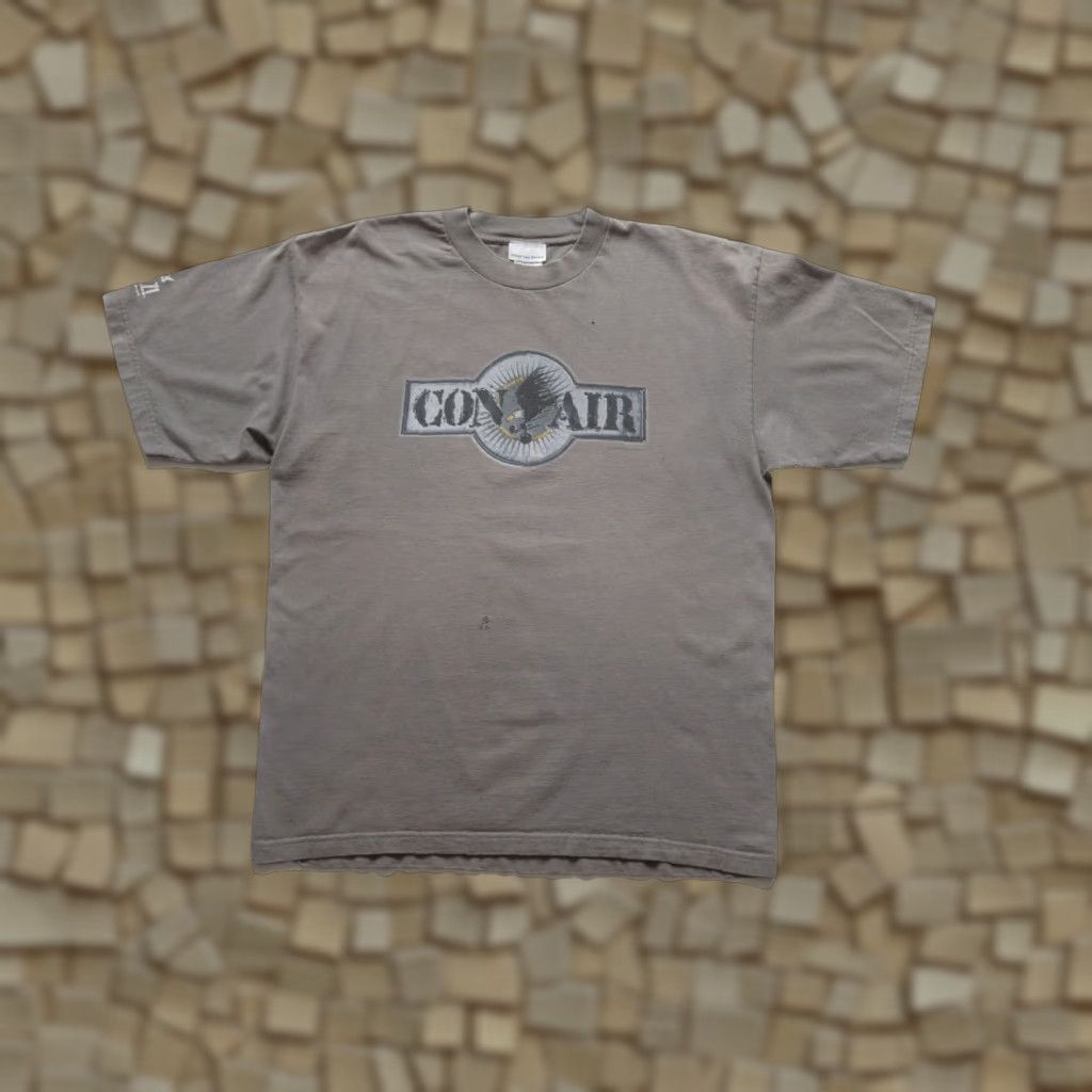 Vintage VINTAGE CON AIR MOVIE PROMO 90s LICENSED MURINA MADE USA GRAY T SHIRT MEN XL 1997 Size US XL / EU 56 / 4 - 1 Thumbnail