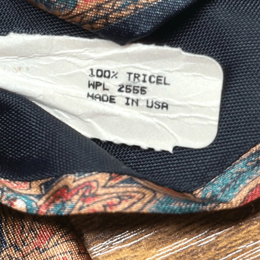 Etienne Aigner Etienne Aigner Tie Unisex One Size Blue Paisley Floral 100% Tricel Made in USA 58 L 4 W Size ONE SIZE - 5 Thumbnail