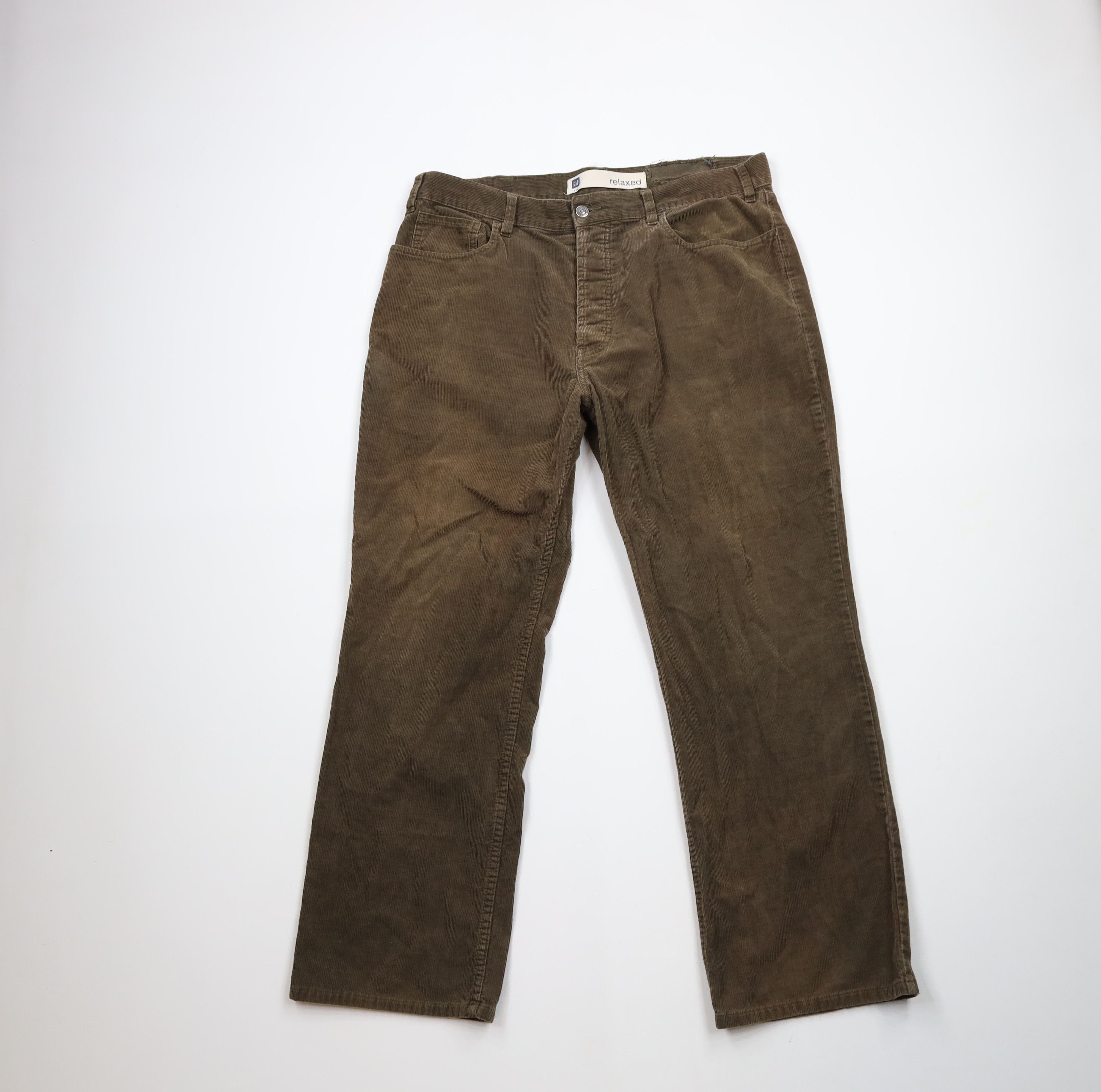 Gap × Vintage Vintage Y2K 2004 Gap Button Fly Wide Leg Corduroy Pants Size US 38 / EU 54 - 1 Thumbnail