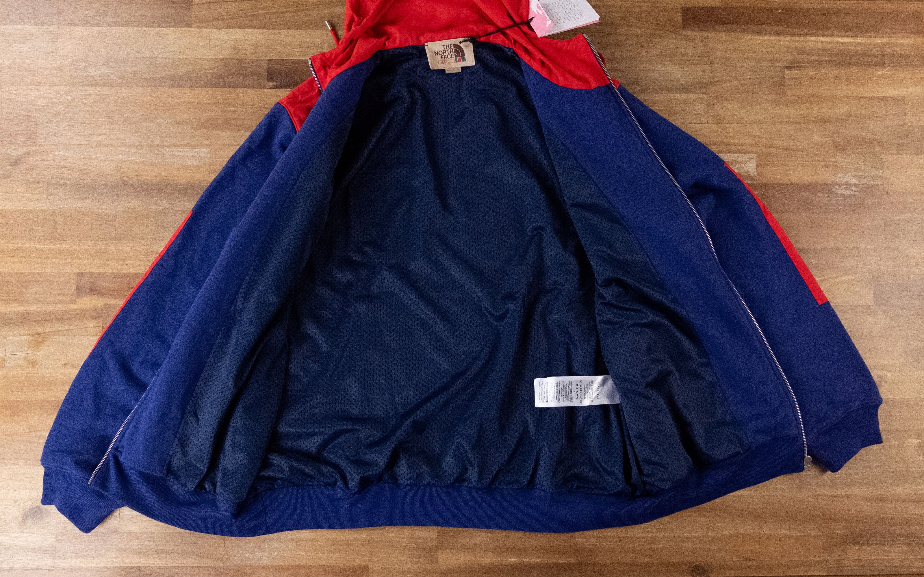 Gucci × The North Face GUCCI x THE NORTH FACE blue red logo print zip jacket Medium Size US M / EU 48-50 / 2 - 10 Thumbnail