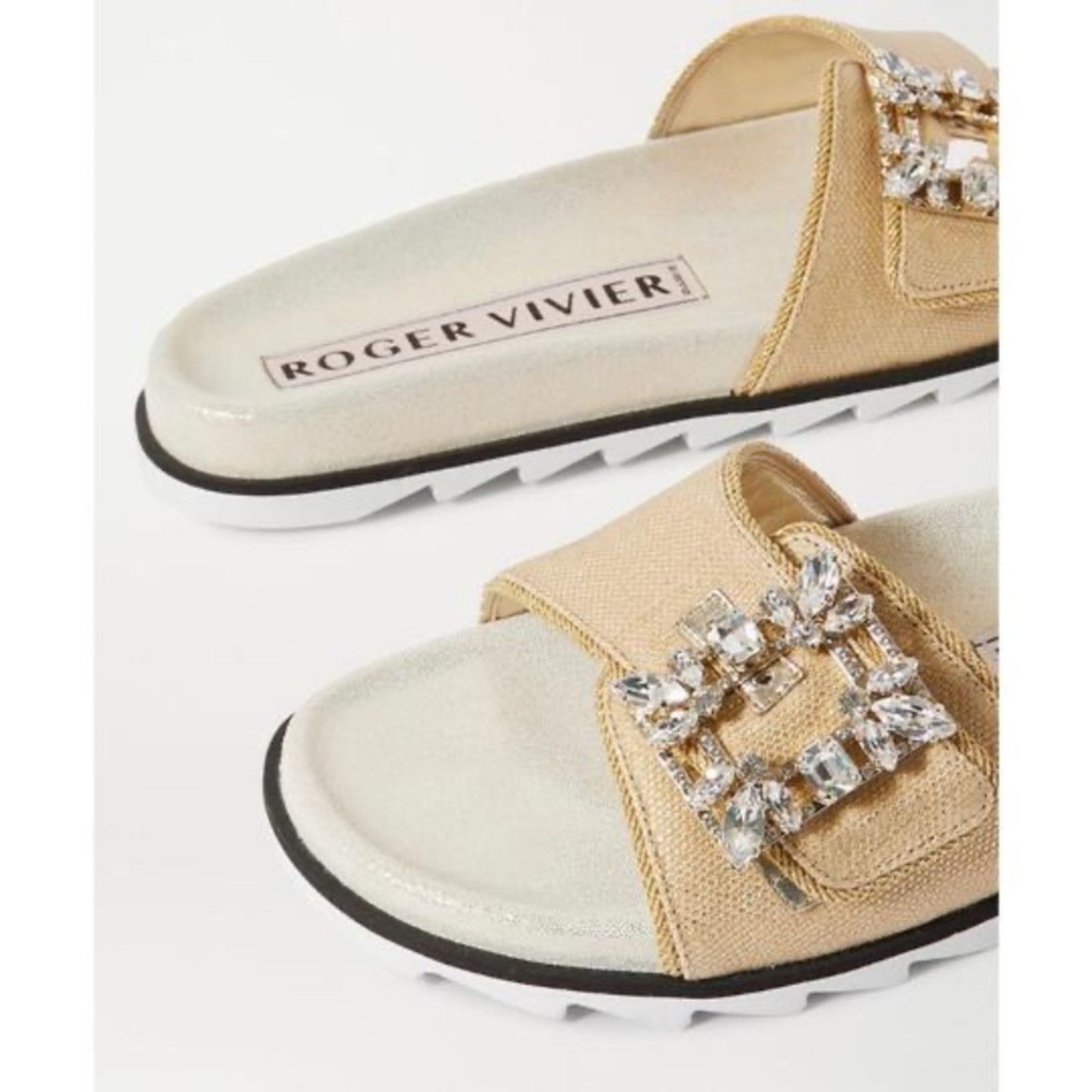 Roger Vivier Roger Vivier Slidyviv crystal embellished slides sandals Size US 10 / IT 40 - 6 Thumbnail