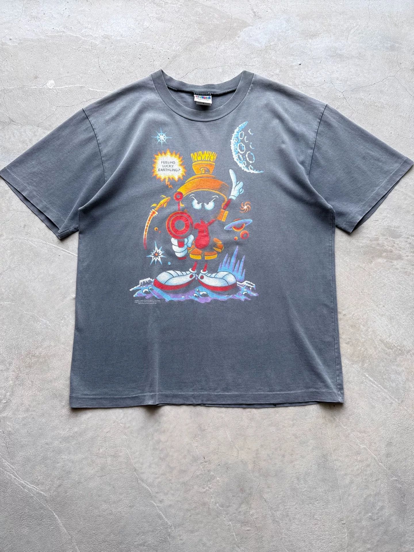 Vintage Vintage 90s Marvin The Martian T-shirt Size US L / EU 52-54 / 3 - 1 Thumbnail