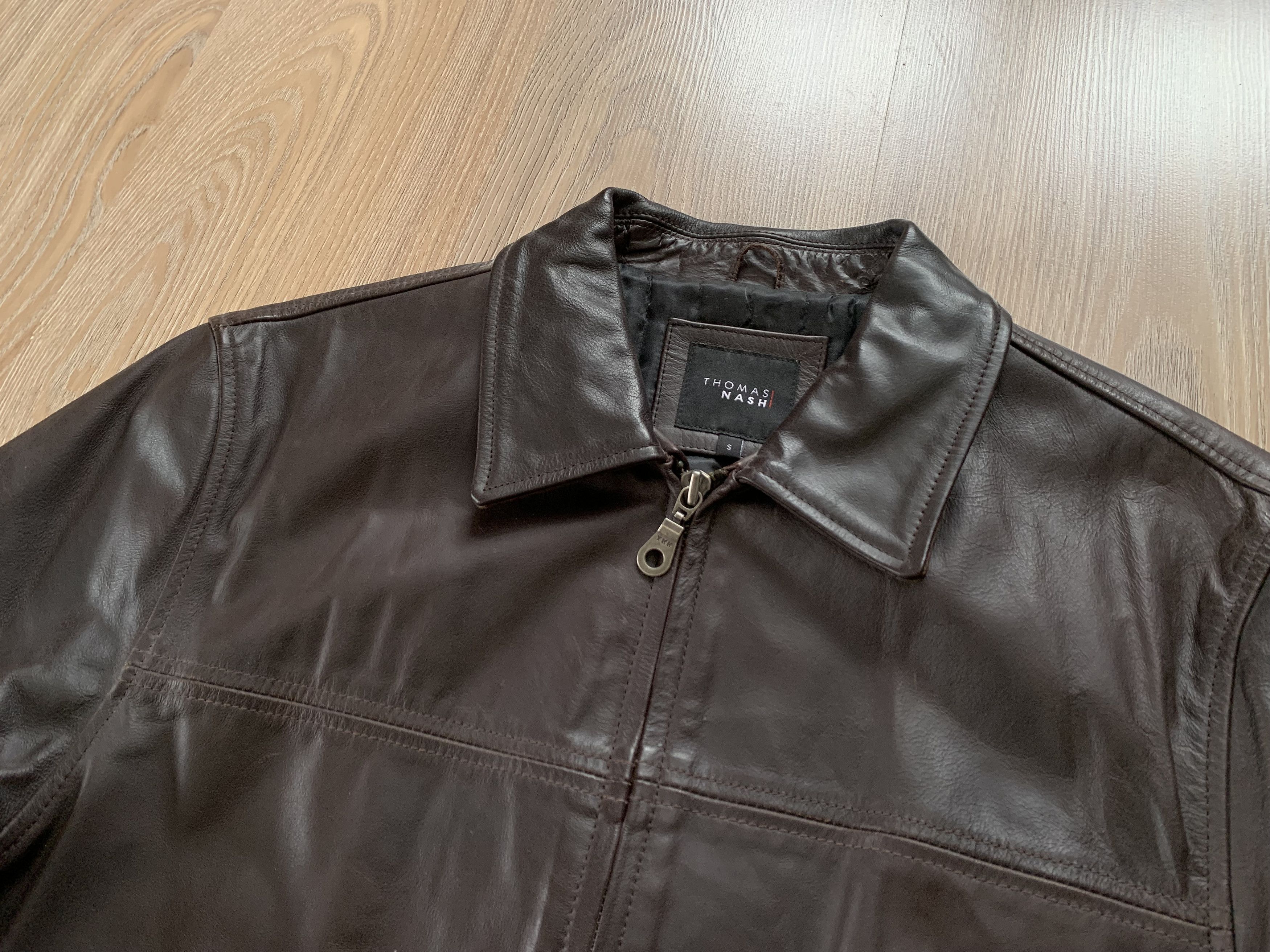 Other Thomas Nash Debenhams Heavy Black Leather Jacket Size US S / EU 44-46 / 1 - 4 Thumbnail