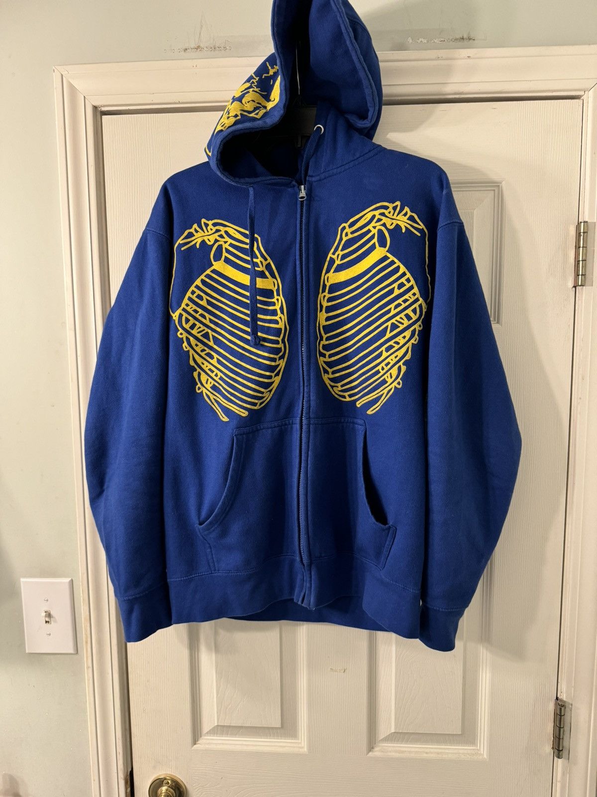 image of Skeleton Hoodie in Blue, Men's (Size Medium)