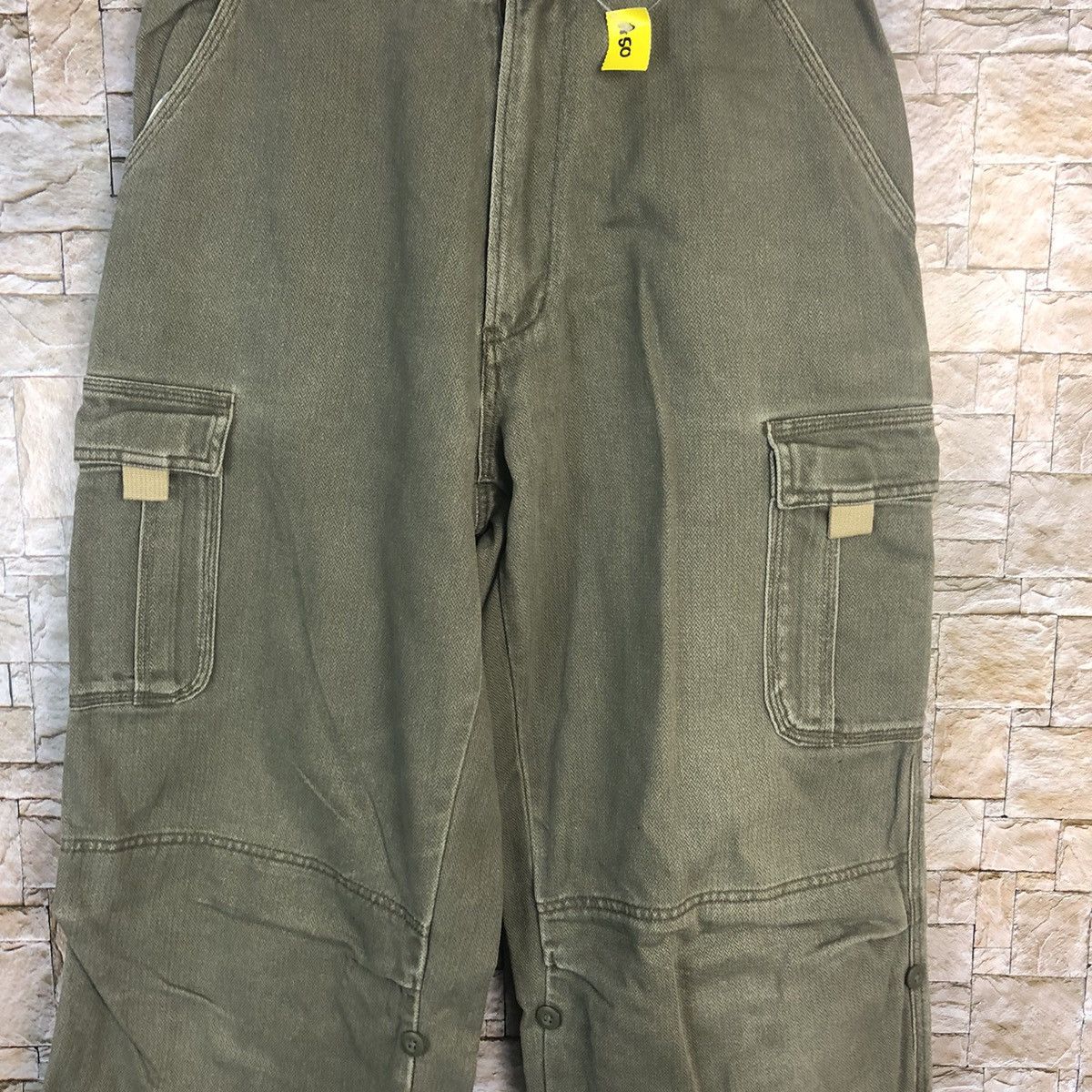 Japanese Brand Sunny Clouds Green Cargo Multipocket Pants #A50 Size US 29 - 5 Thumbnail