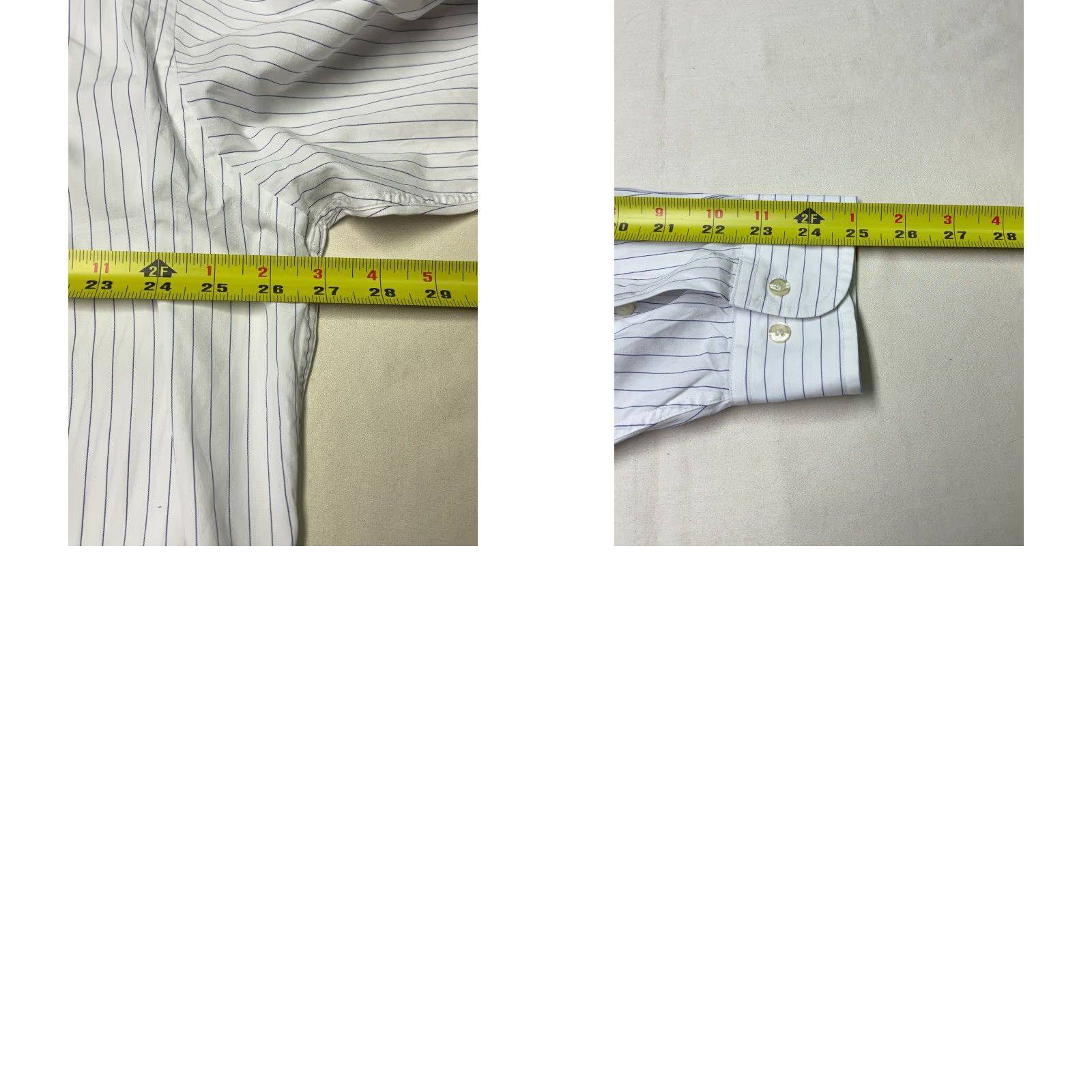 Brooks Brothers Brooks Brothers Dress Shirt Mens Regular All Cotton Blue Pinstripe 18-6/7 42 in Chest Long Sleeve Button-Down Collar Barrel Cuff Vintage No Size 48R - 8 Thumbnail