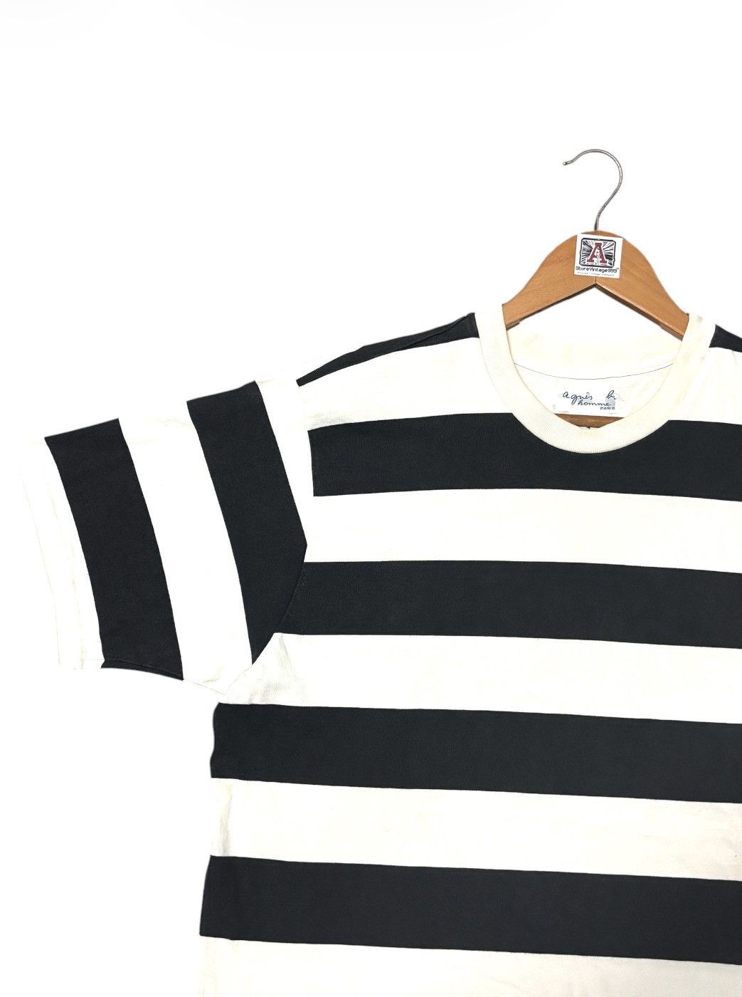 agnes b. VINTAGE AGNES B. STRIPED TSHIRT TEE💥 Size US L / EU 52-54 / 3 - 6 Thumbnail