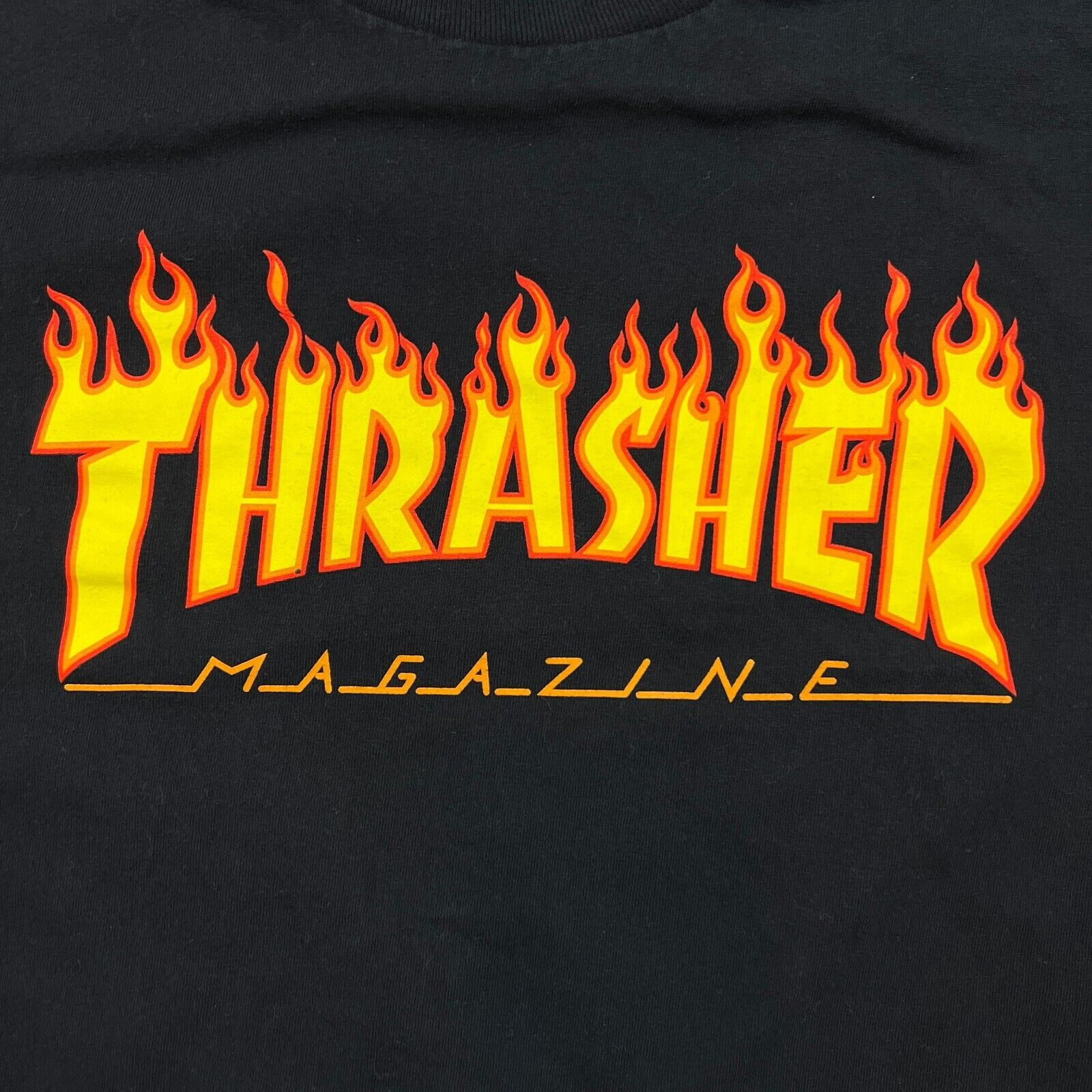 Thrasher × Vintage Thrasher Magazine T Shirt Medium Flame Spell Out Skate Tee Size US M / EU 48-50 / 2 - 2 Thumbnail