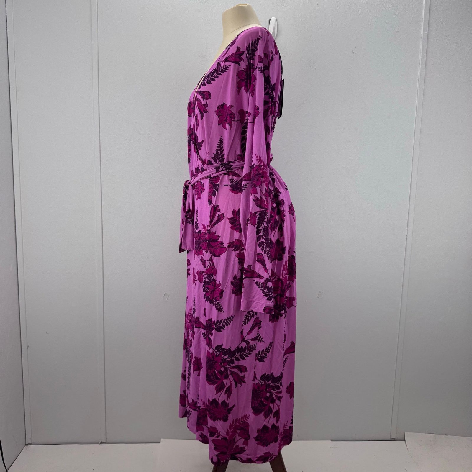 Marina Rinaldi Marina Rinaldi Womens Plus sz 24 Oppla Floral Wrap Dress Size 4XL / US 24-26 - 4 Thumbnail