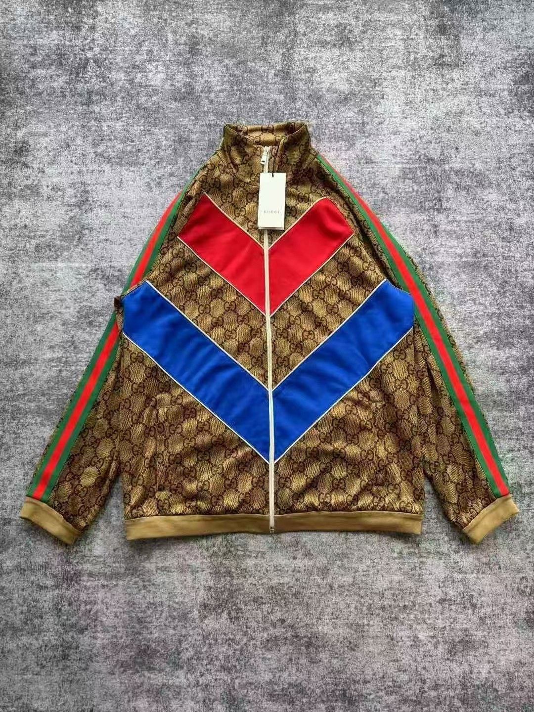 Gucci Gucci Striped All-Over Print Zip Jacket Size US L / EU 52-54 / 3 - 1 Thumbnail