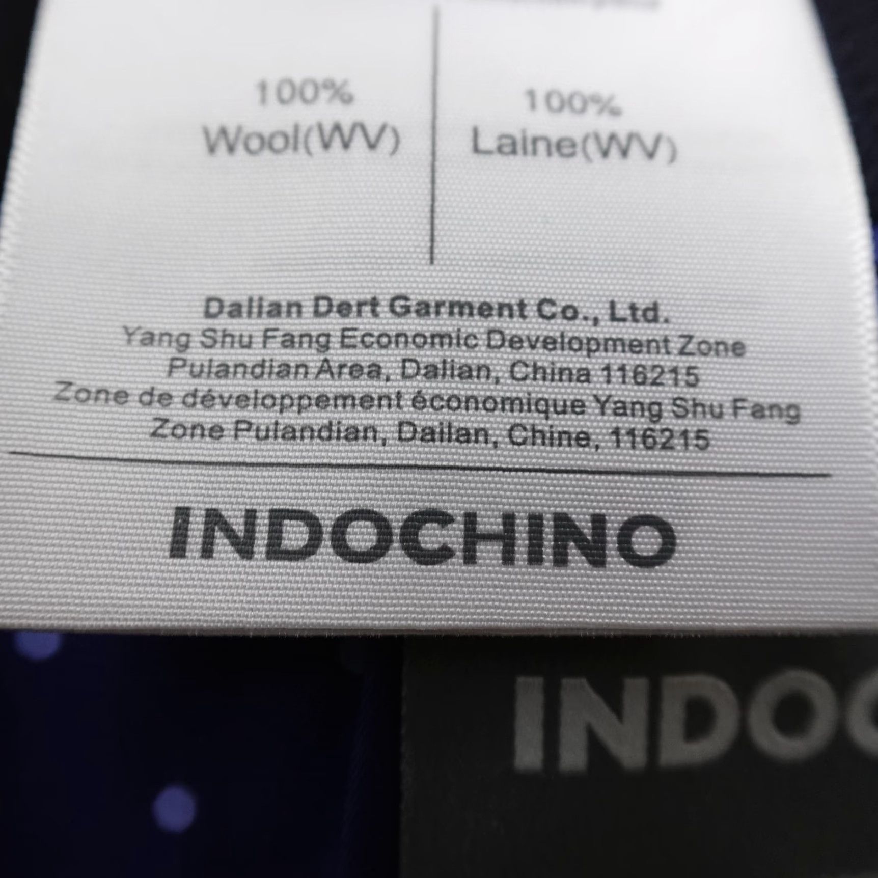 Vintage Indochino Blazer Mens 46L Blue Wool Two-Button Single-Breasted Suit Jacket Herringbone 2 Piece Business Formal Wedding Jacket Size 46R - 7 Thumbnail