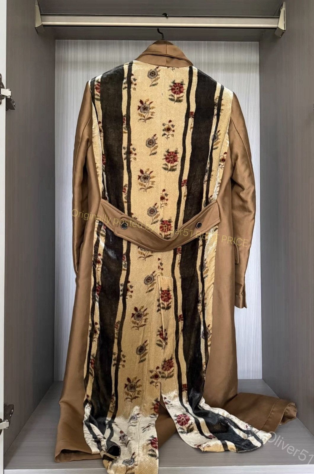 Uma Wang Uma Wang 17AW shawl‑collar velvet floral coat YYYY17/2610 Size S / US 4 / IT 40 - 2 Thumbnail