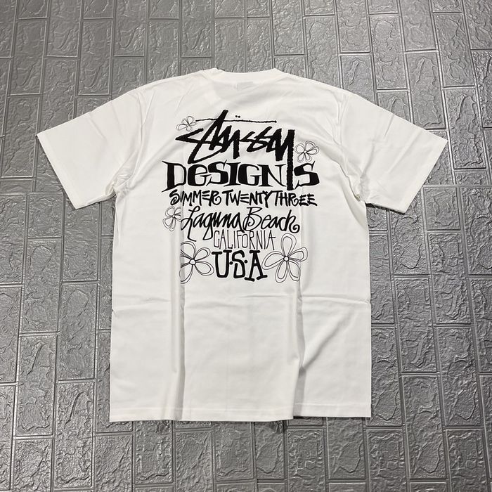 Vintage Stussy Summer LB Tee White | Grailed